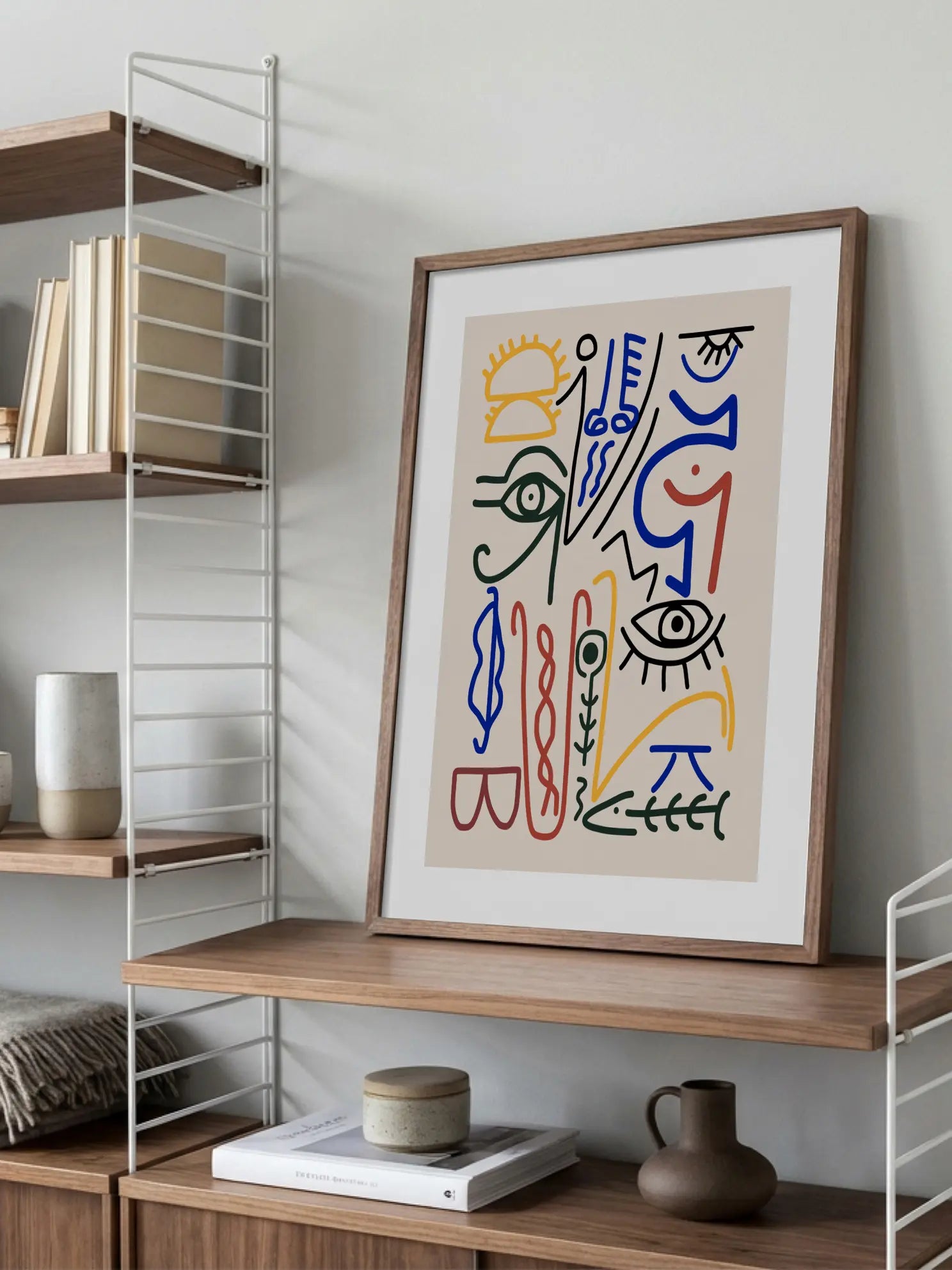 Colored Abstract Lines No1 Poster