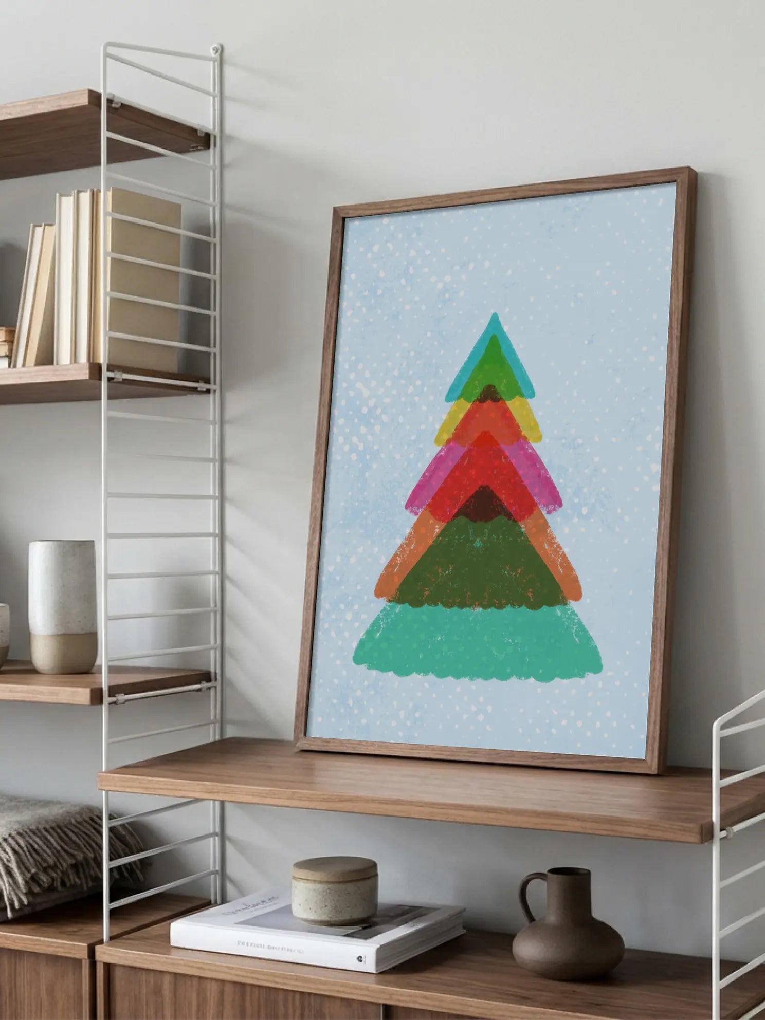 Colorful Christmas Tree Poster