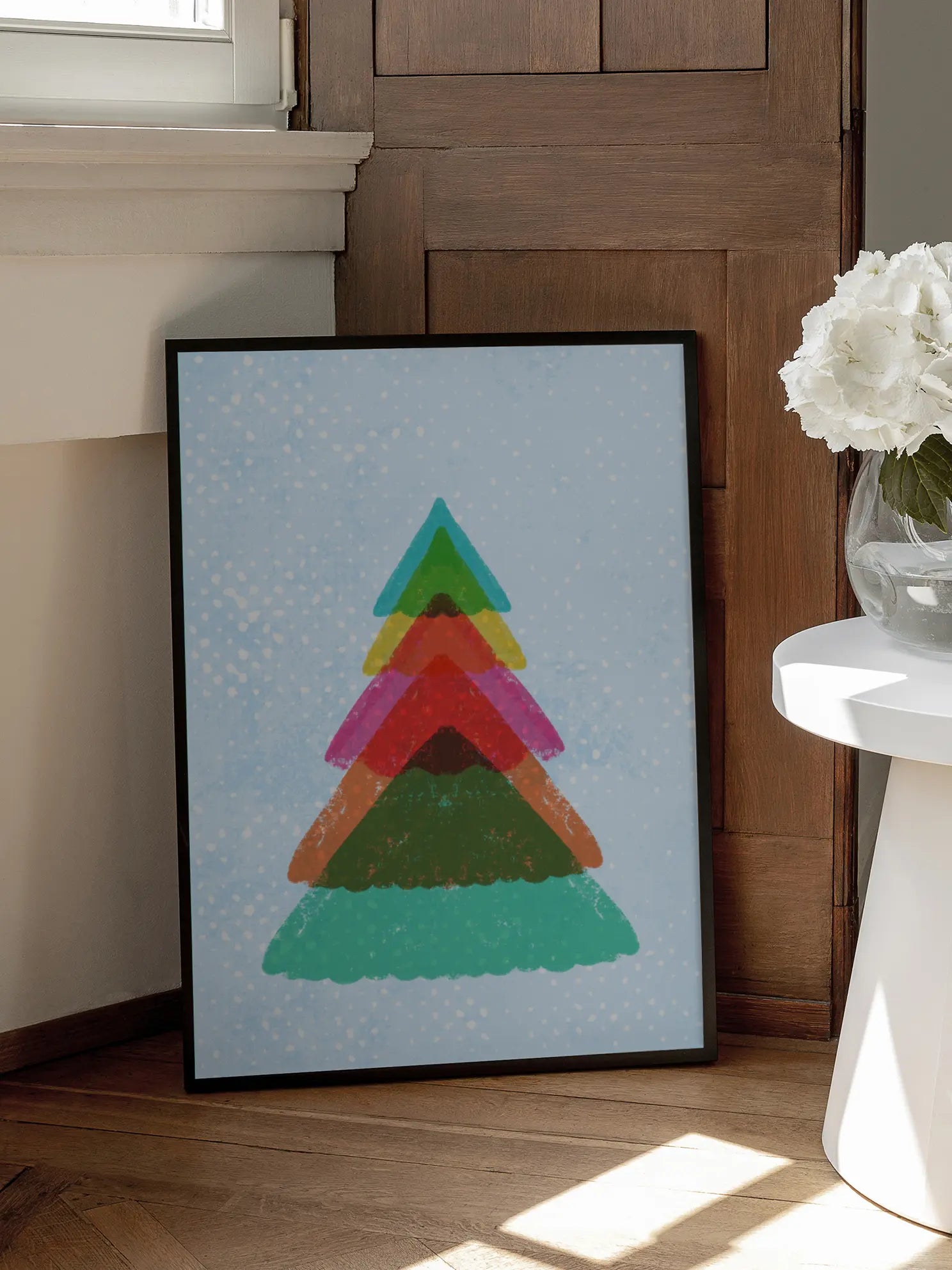 Colorful Christmas Tree Poster