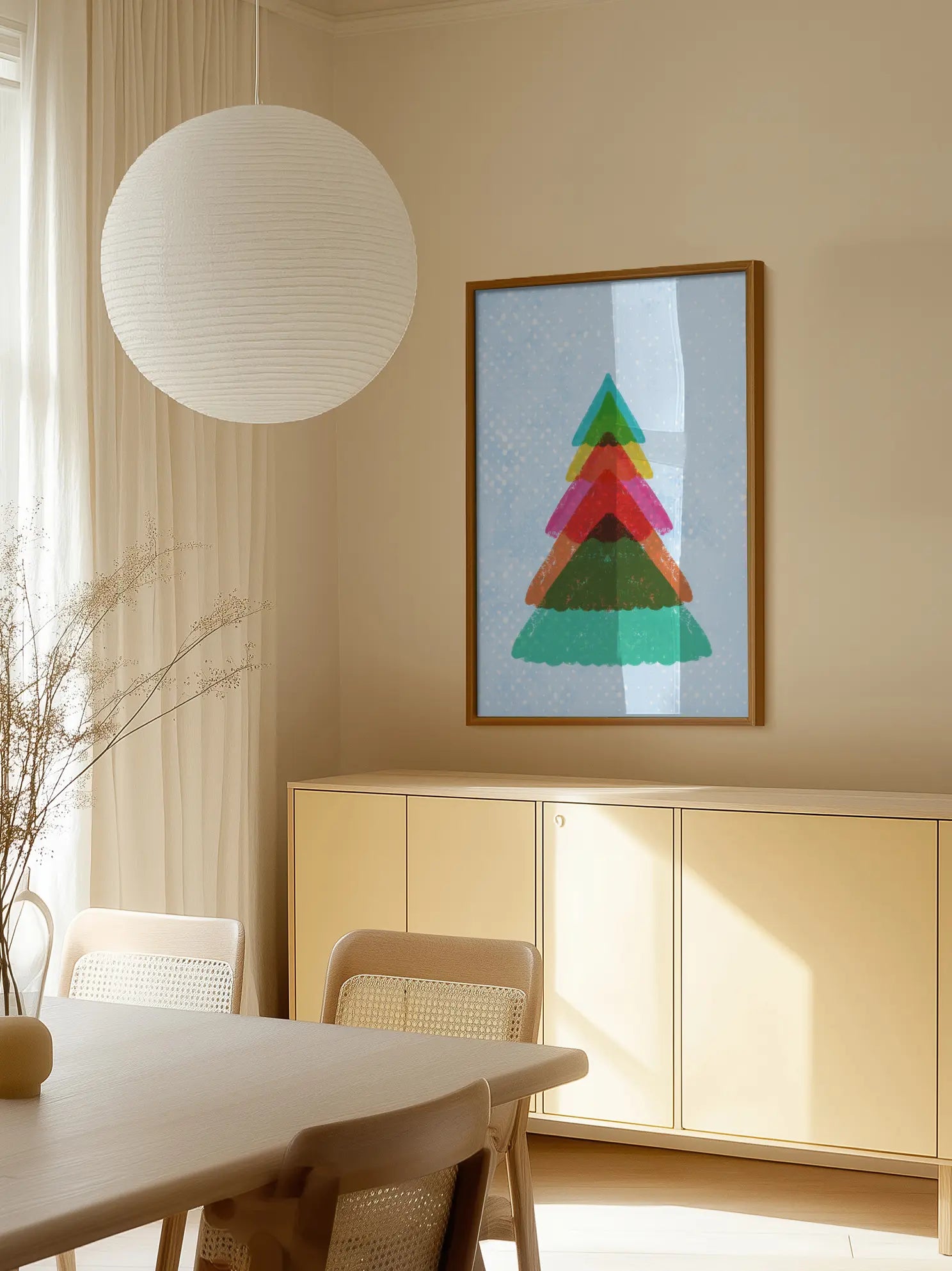 Colorful Christmas Tree Poster