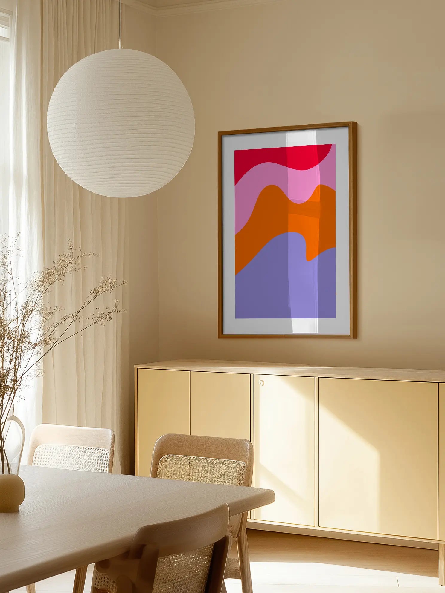 Colorful Curves Poster