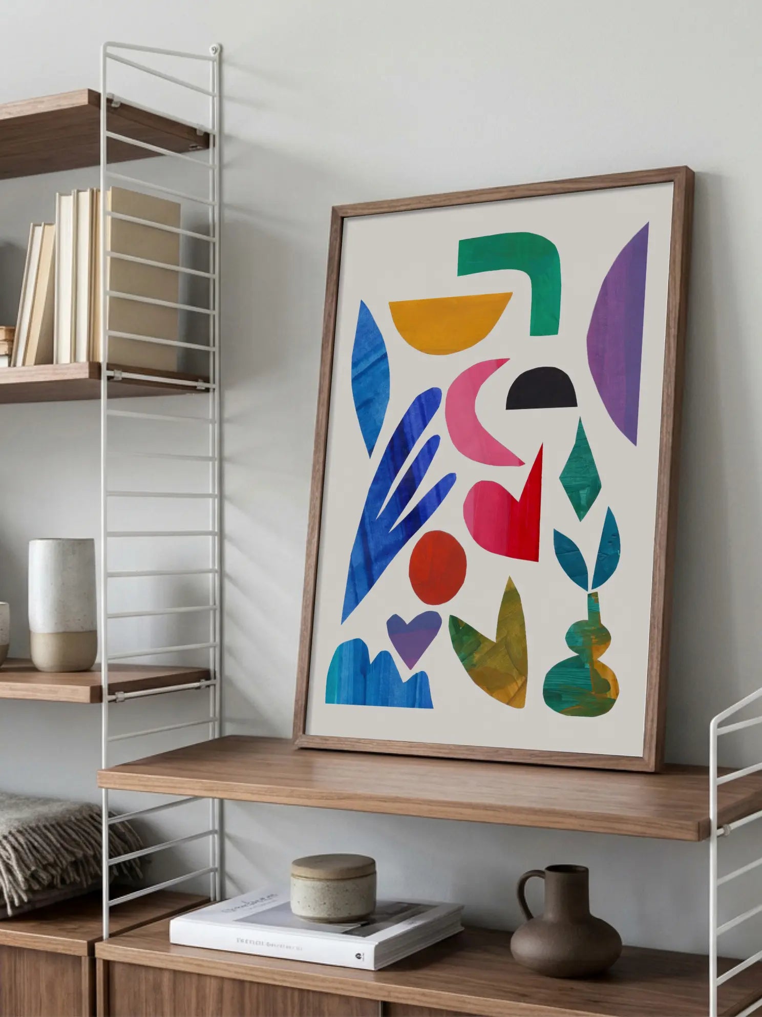 Colorful Cutout Shapes Poster
