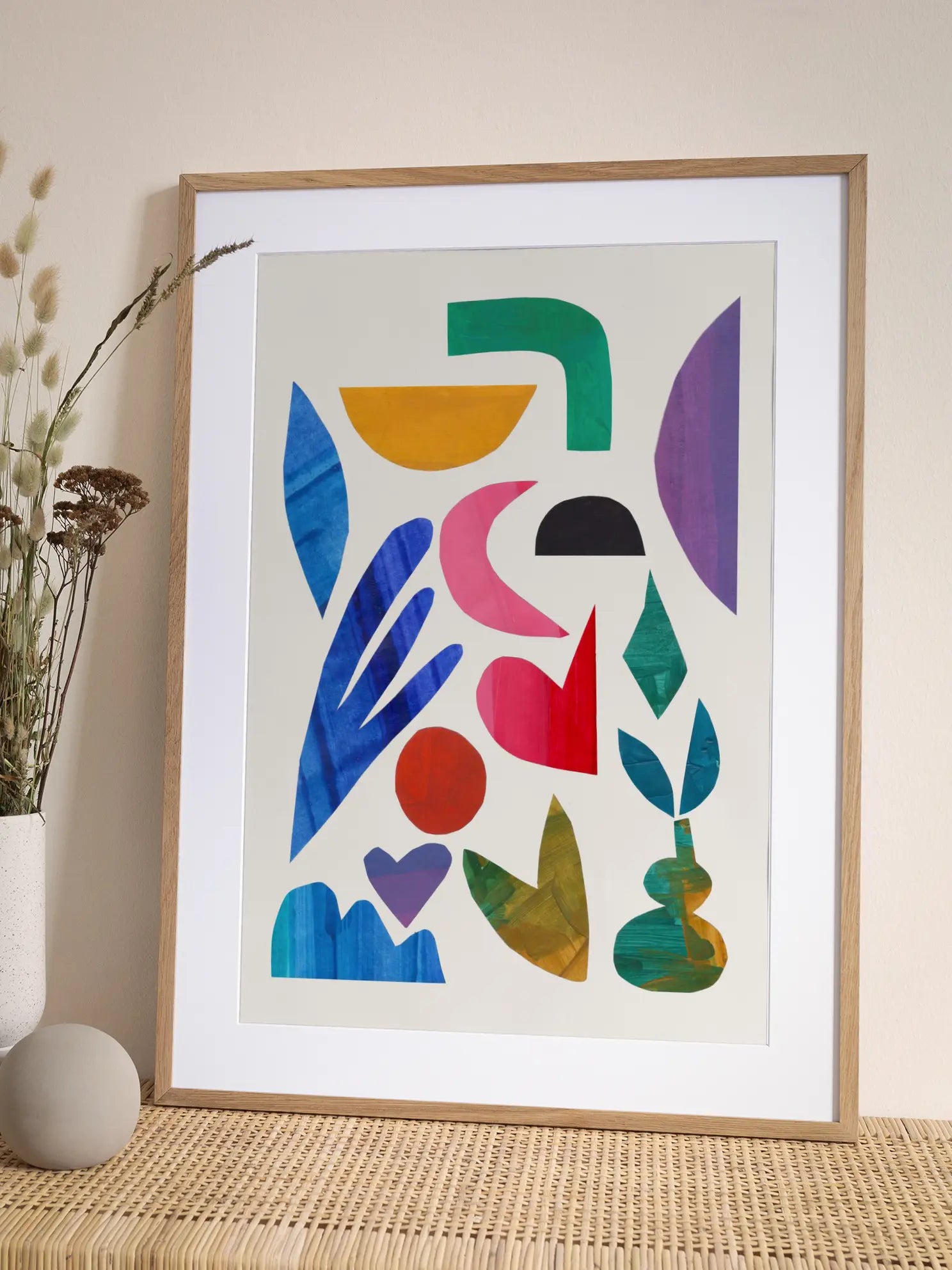 Colorful Cutout Shapes Poster