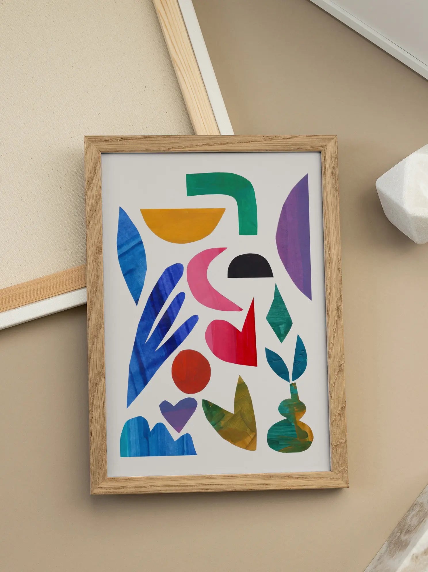 Colorful Cutout Shapes Poster