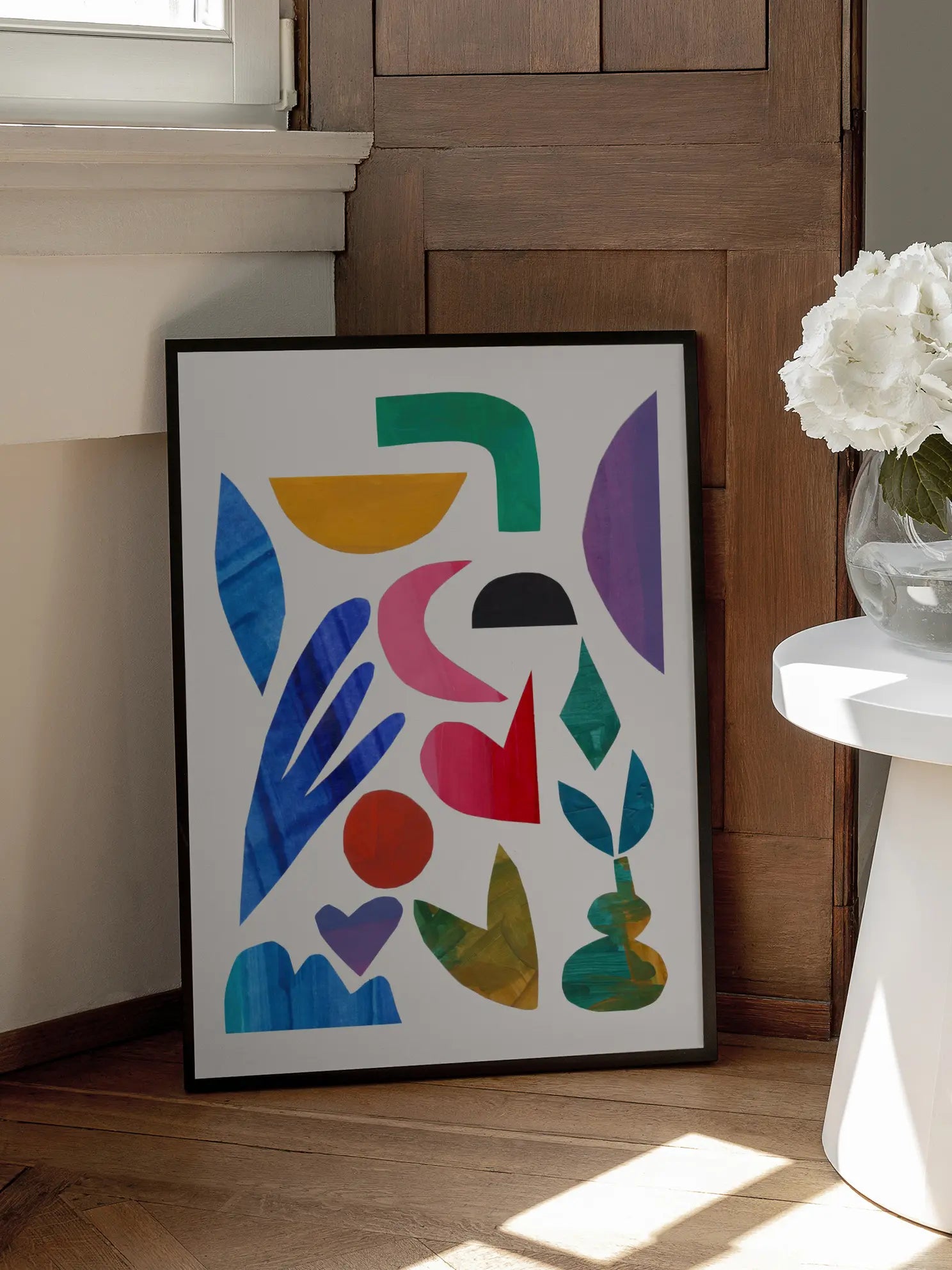 Colorful Cutout Shapes Poster