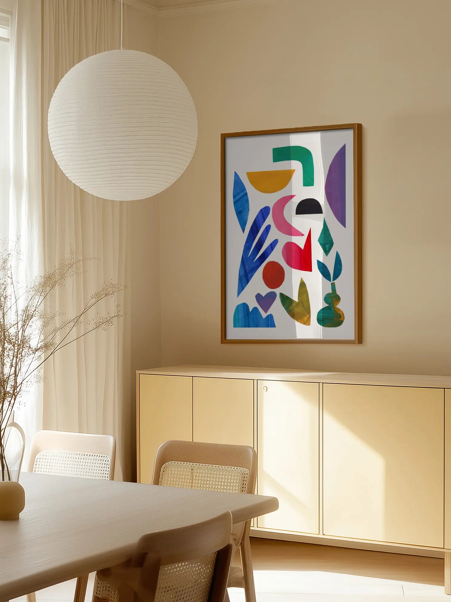 Colorful Cutout Shapes Poster
