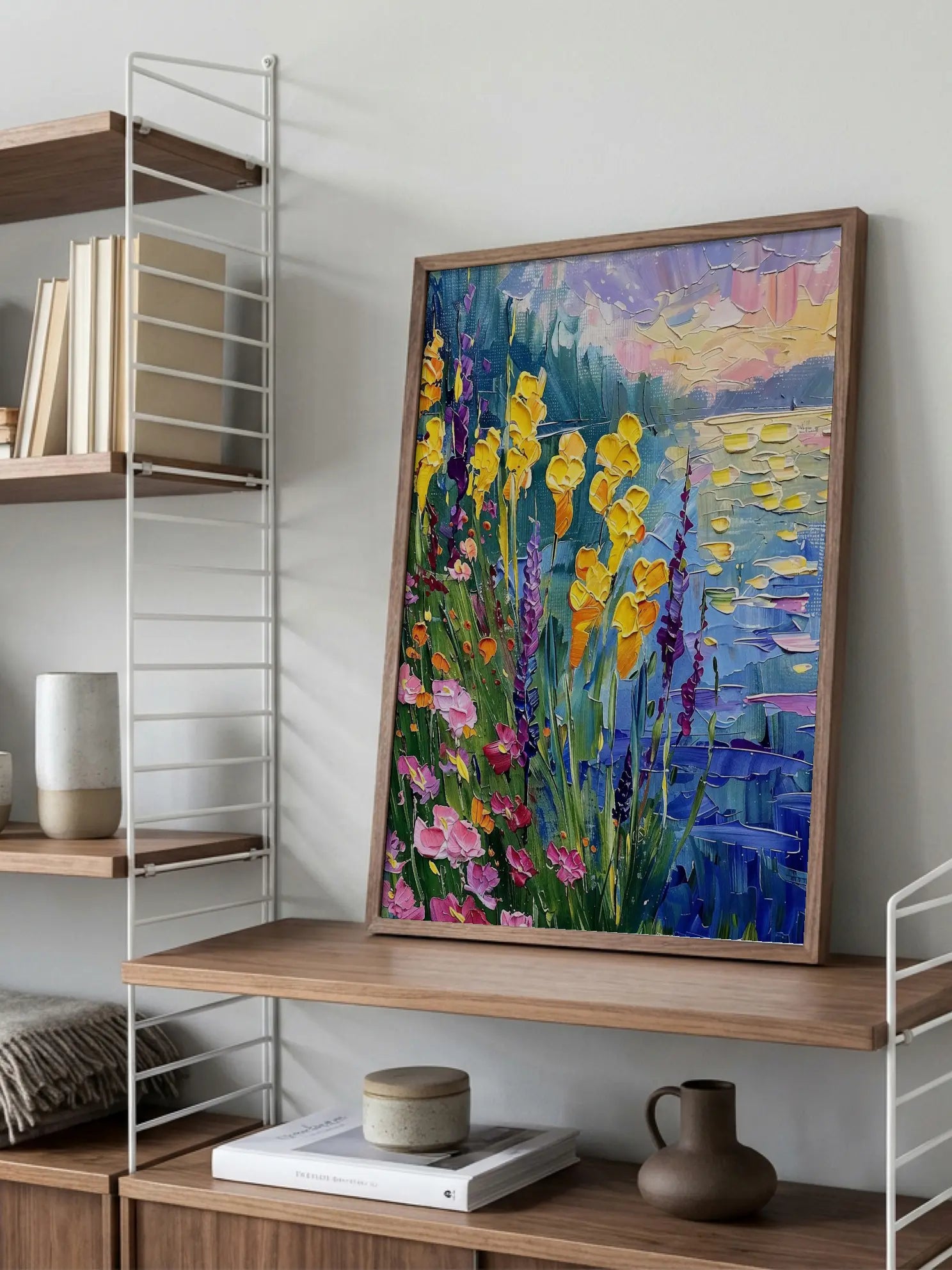 Colorful Floral Painting Poster