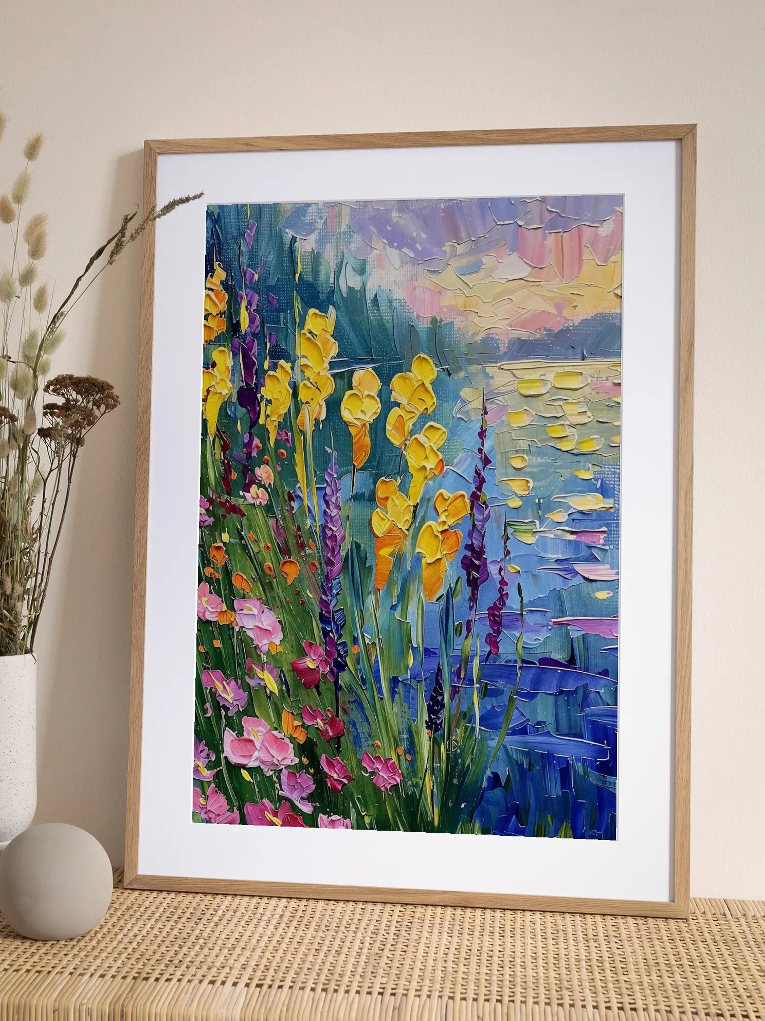 Colorful Floral Painting Poster