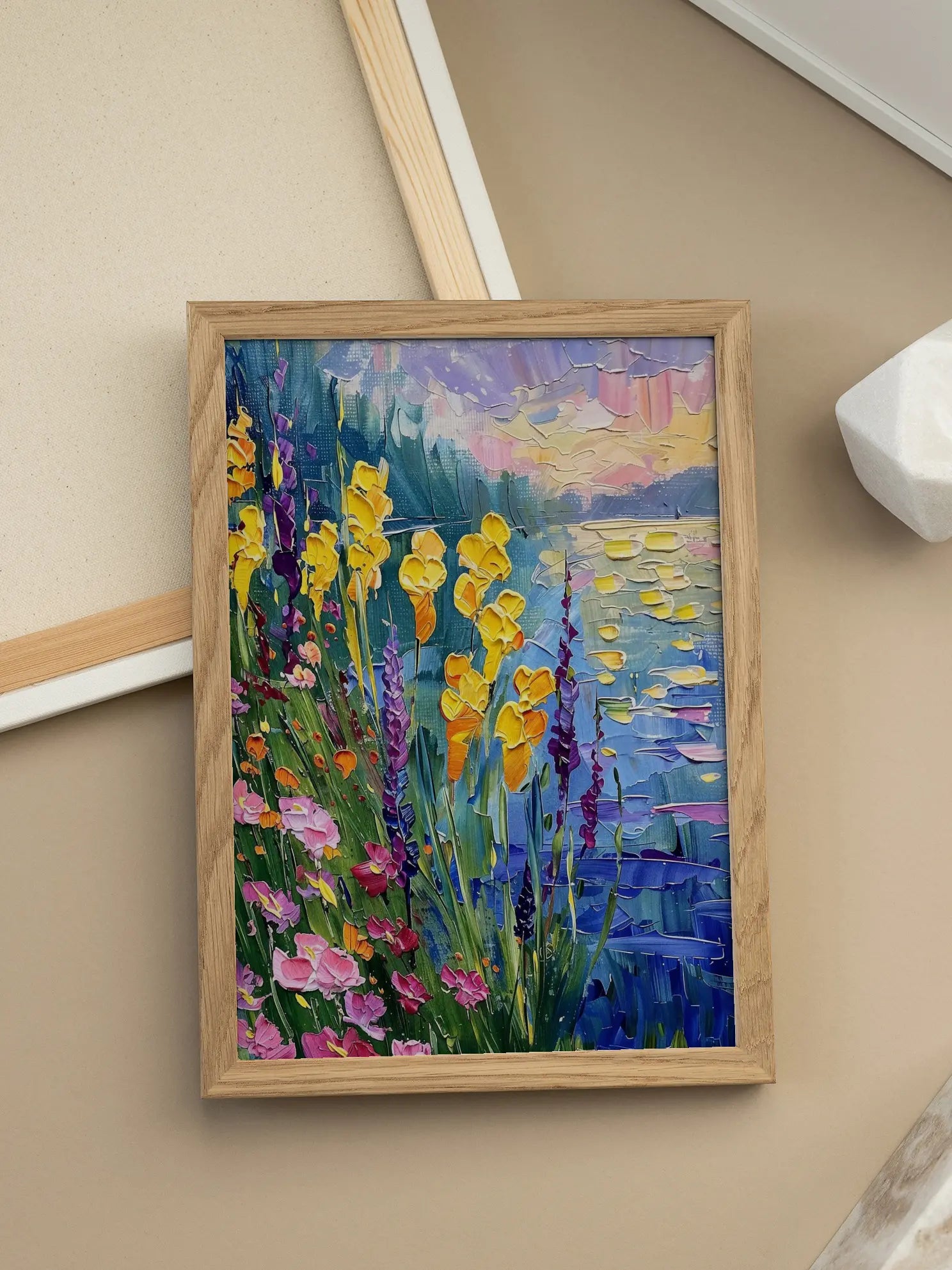 Colorful Floral Painting Poster