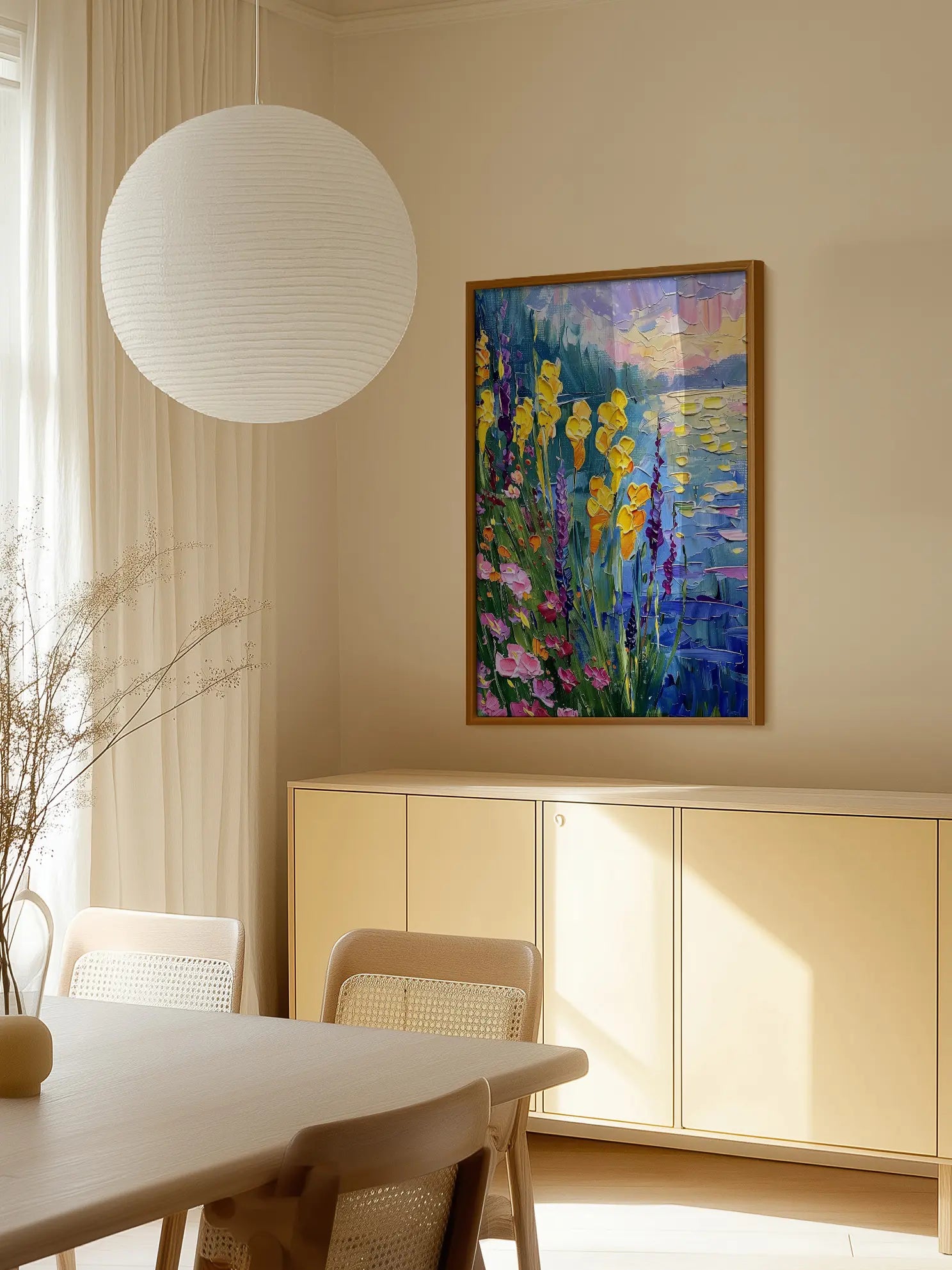 Colorful Floral Painting Poster