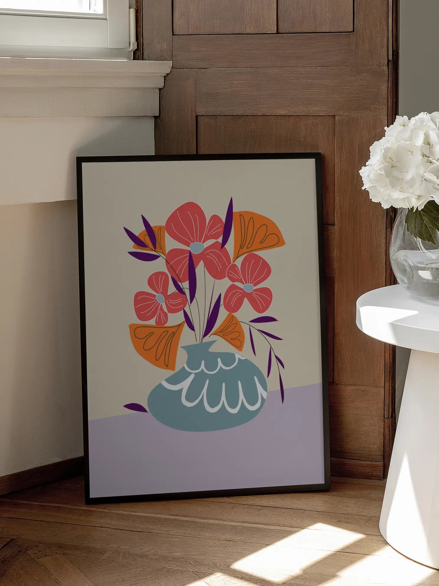 Colorful Floral Vase Poster