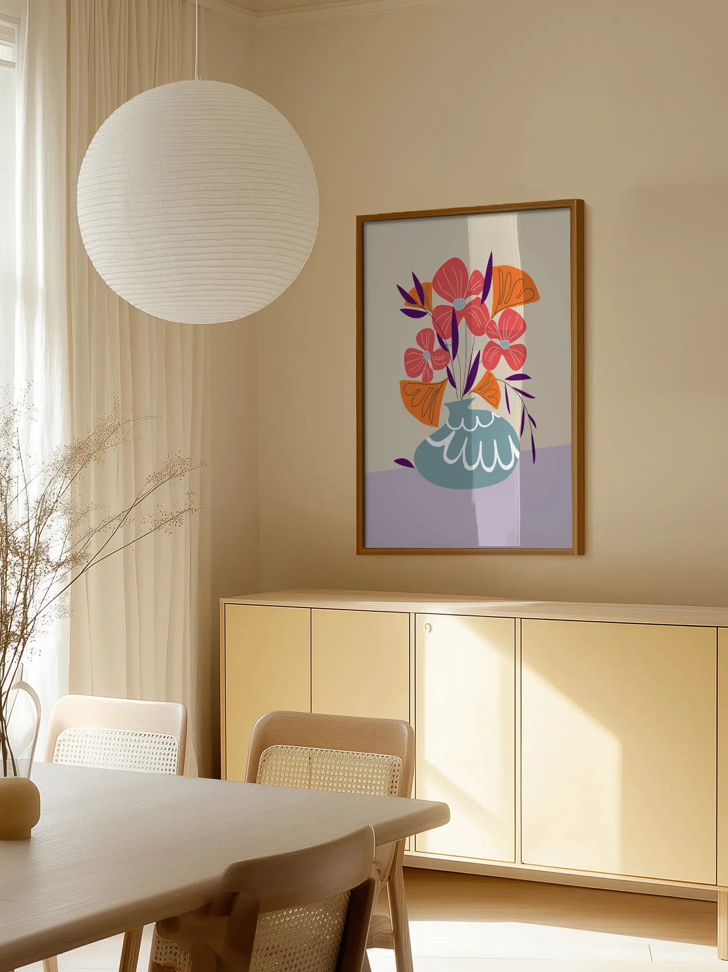Colorful Floral Vase Poster
