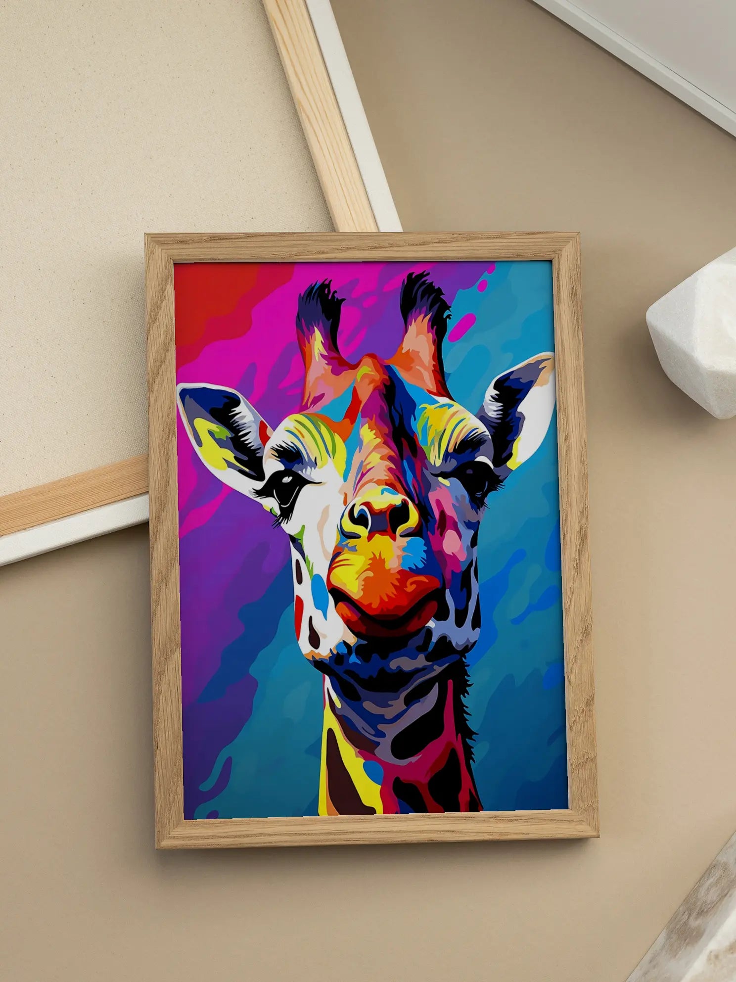 Colorful Giraffe Poster