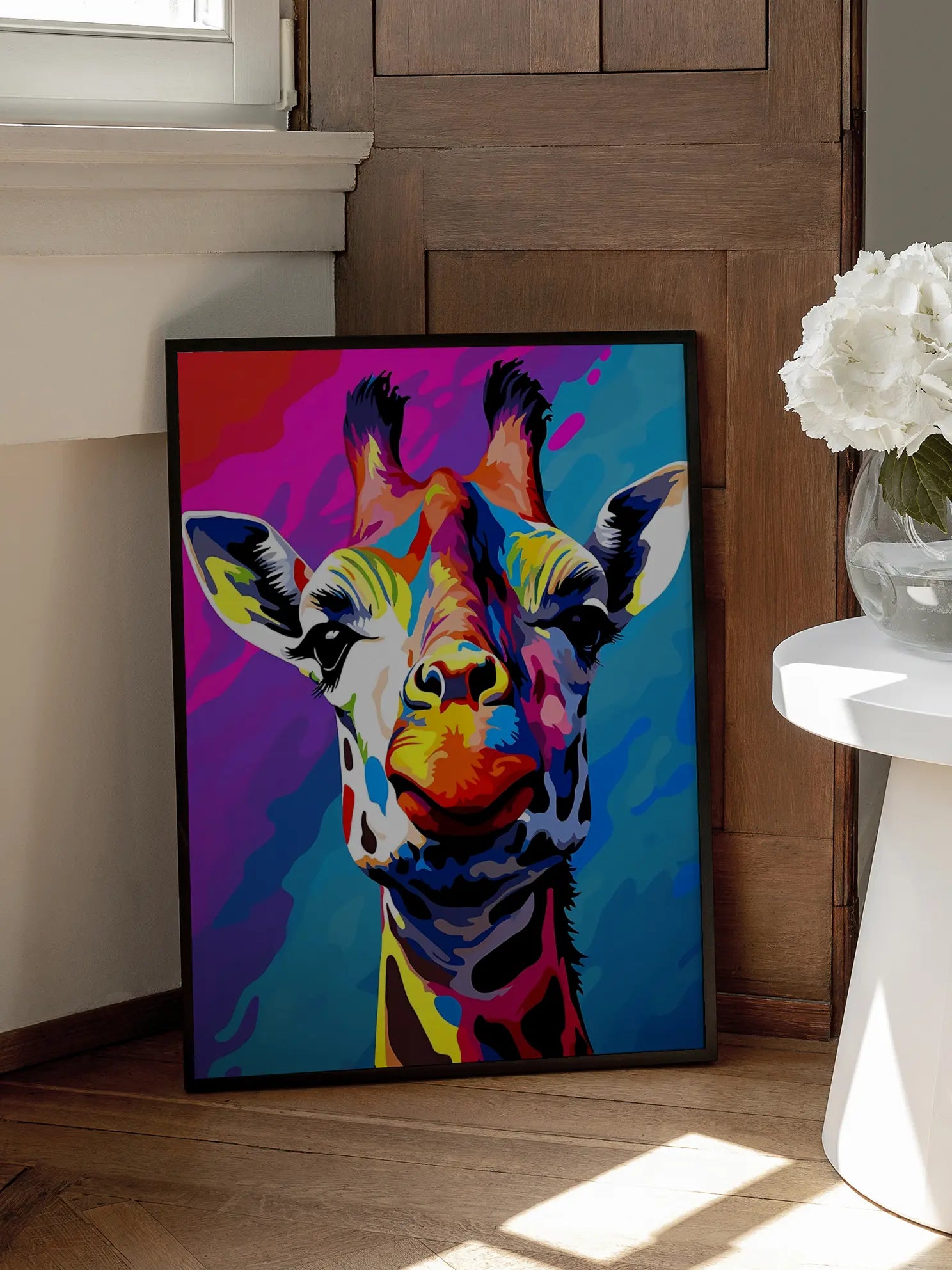 Colorful Giraffe Poster