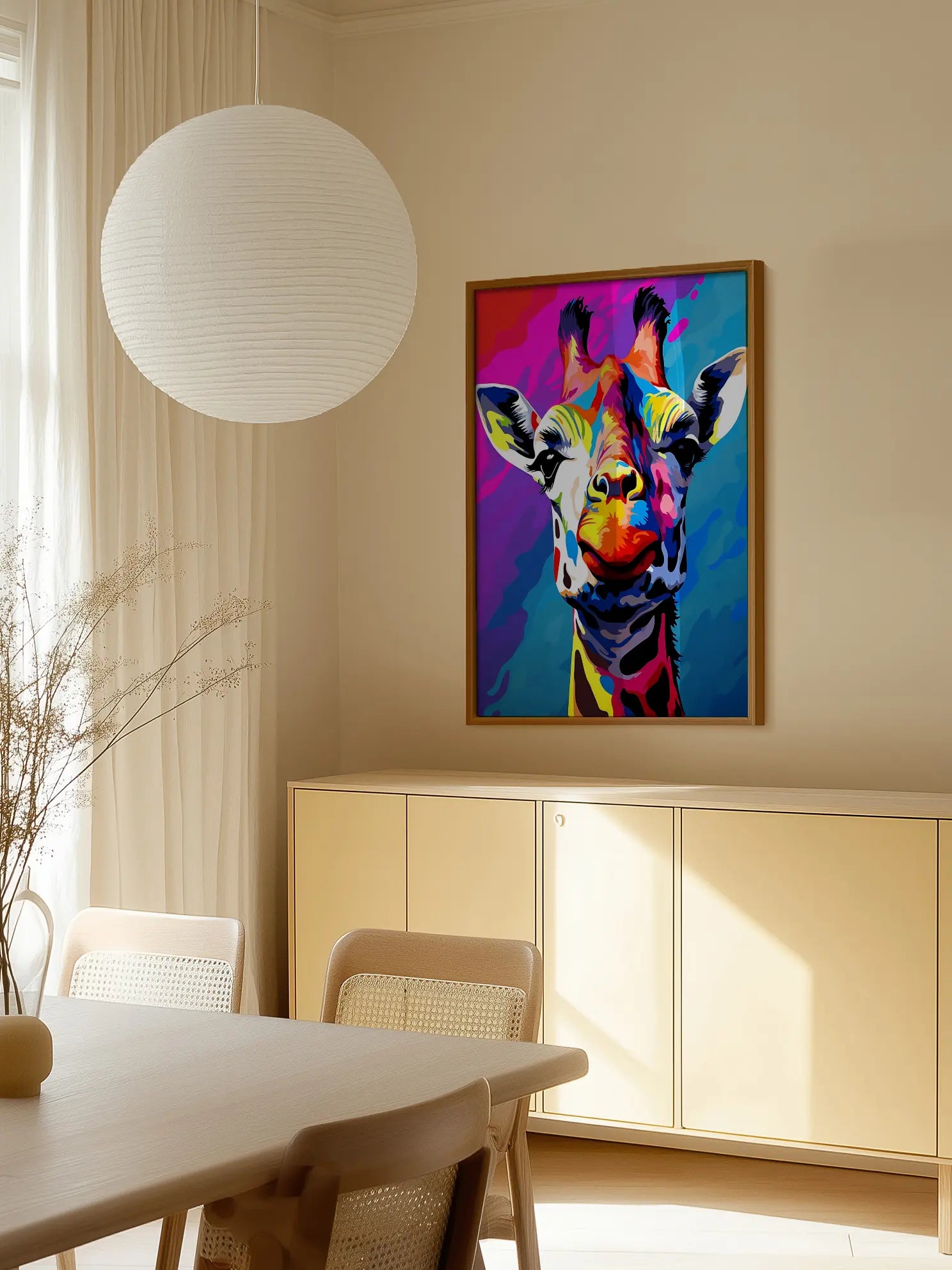 Colorful Giraffe Poster