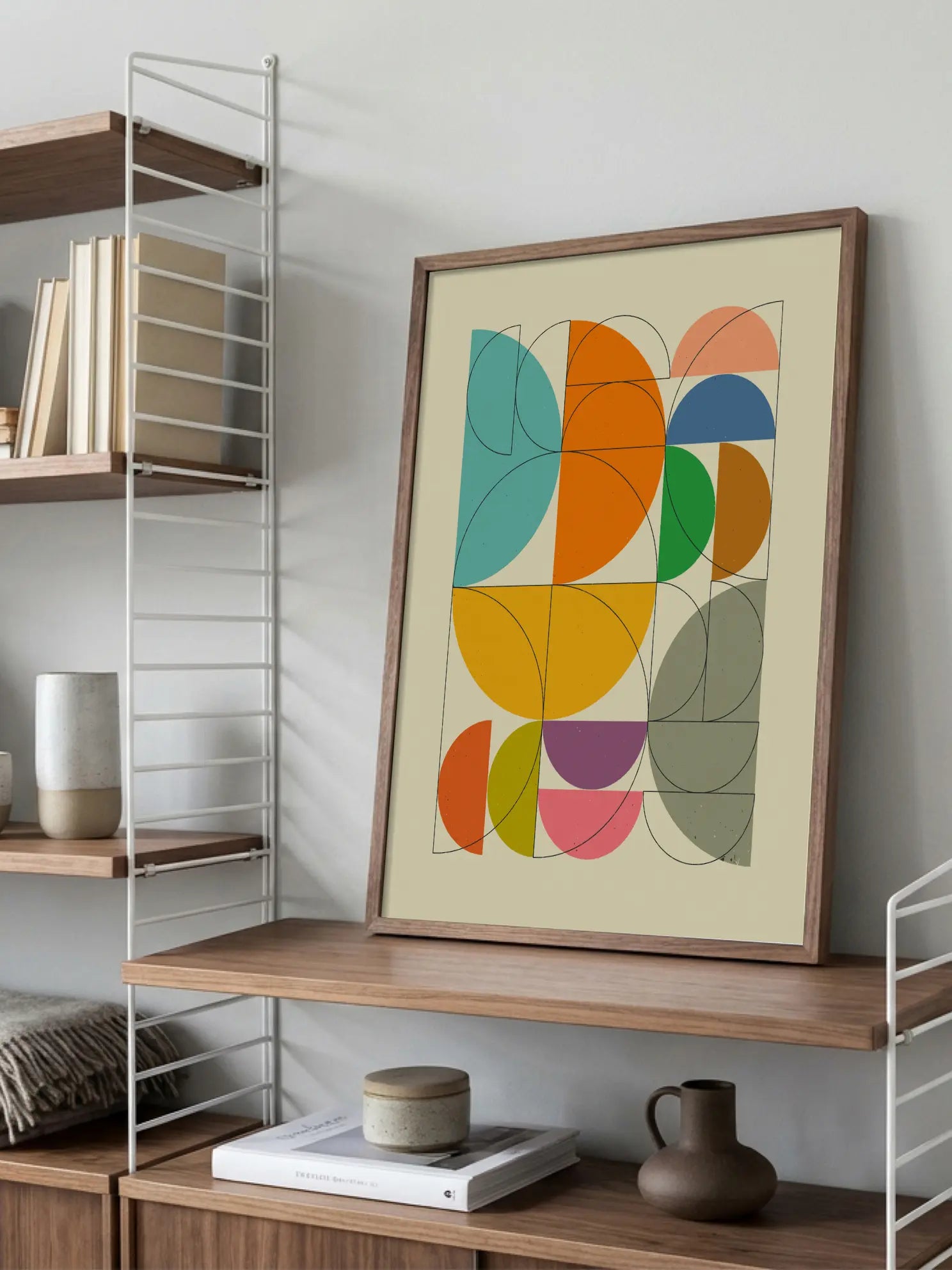 Colorful Halves Poster