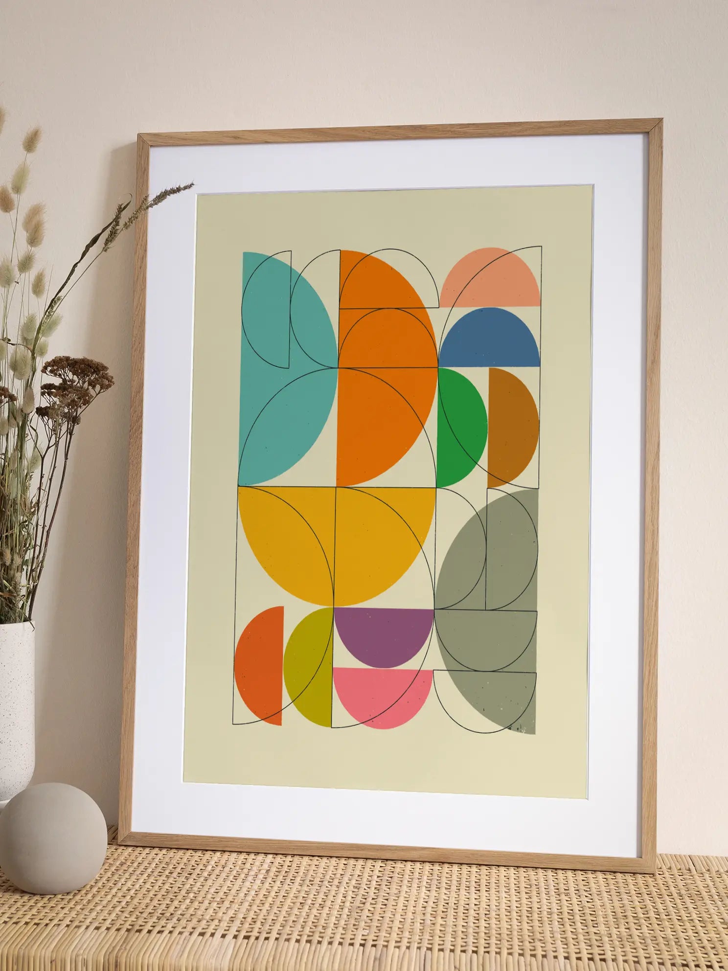 Colorful Halves Poster