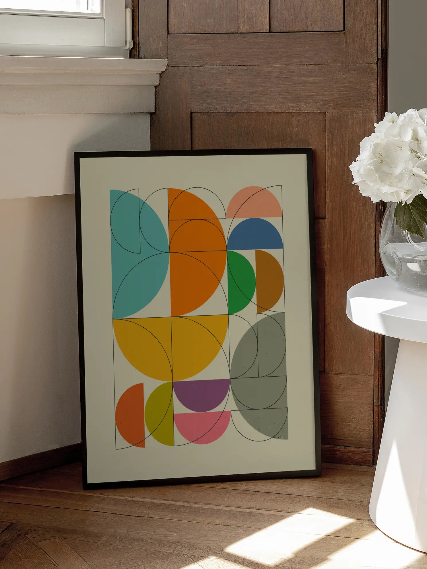 Colorful Halves Poster