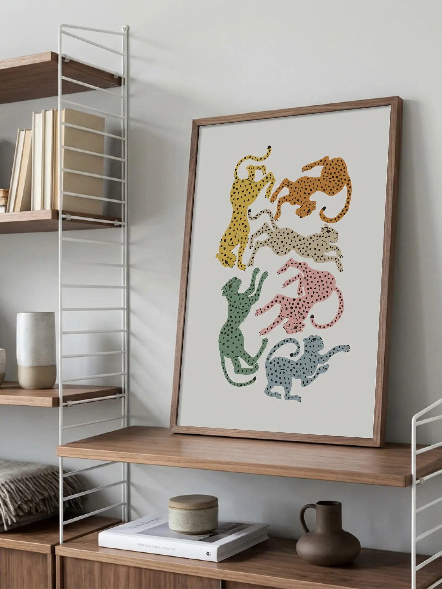 Colorful Leopards Poster