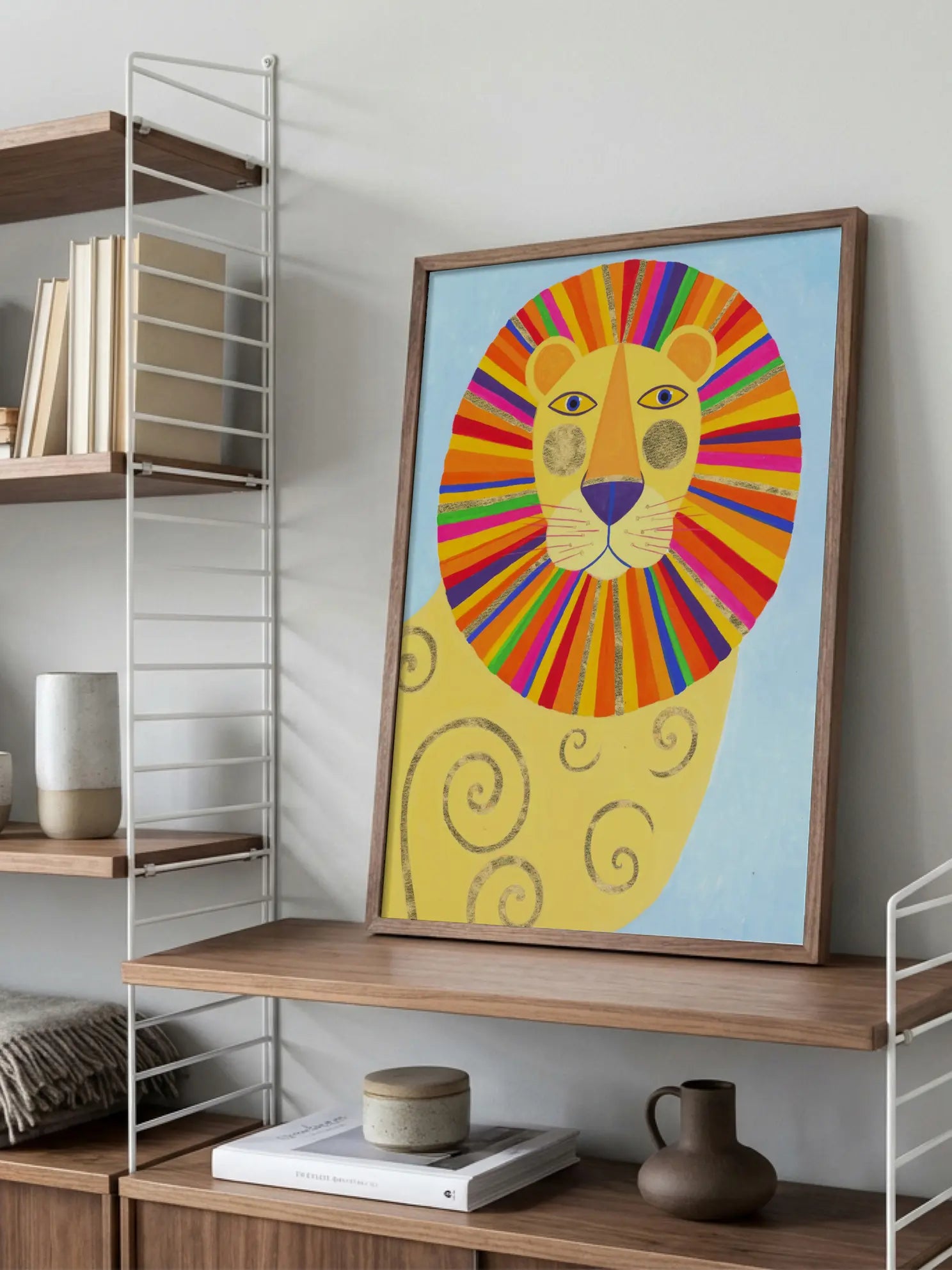 Colorful Lion Poster