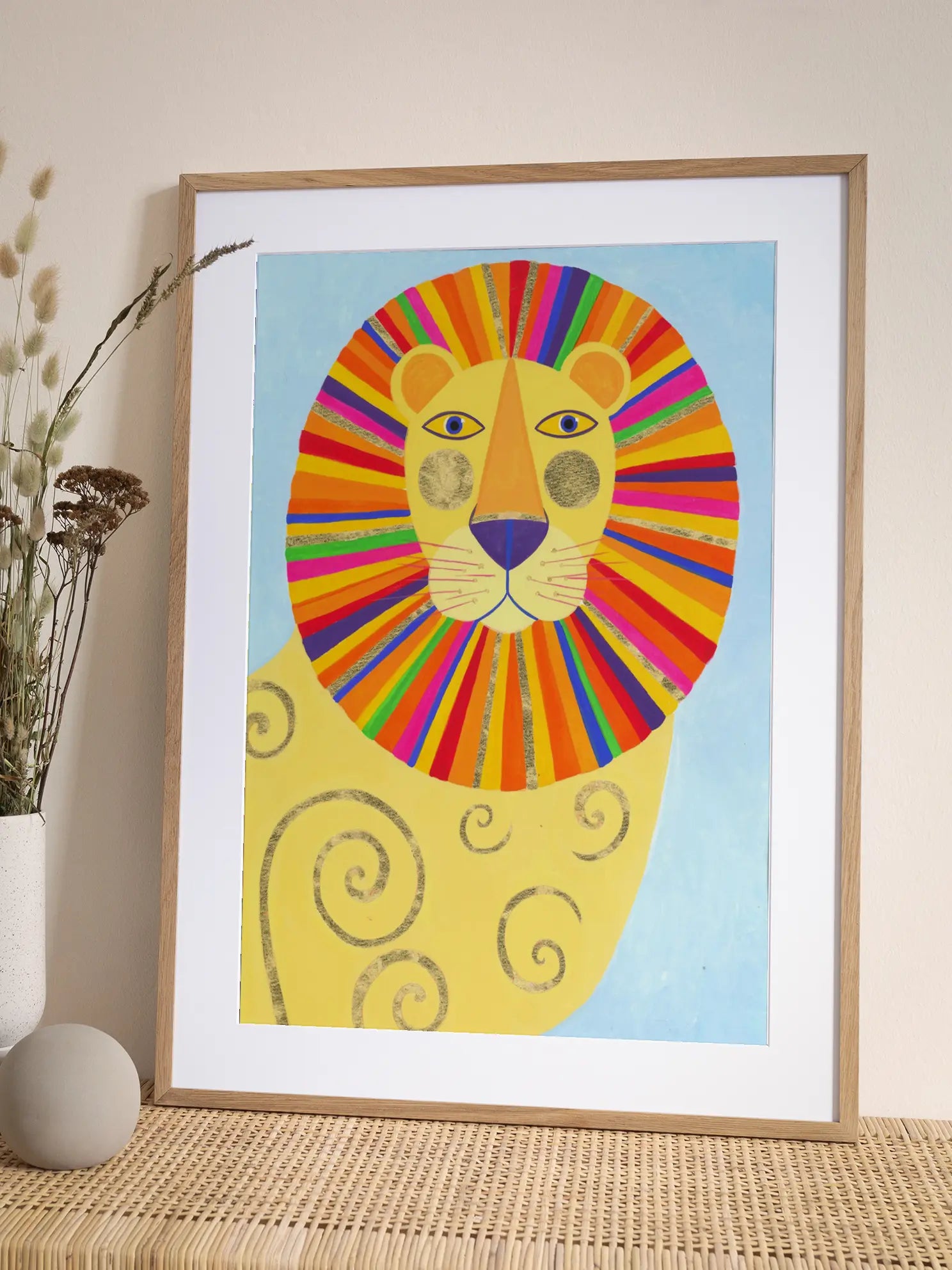 Colorful Lion Poster
