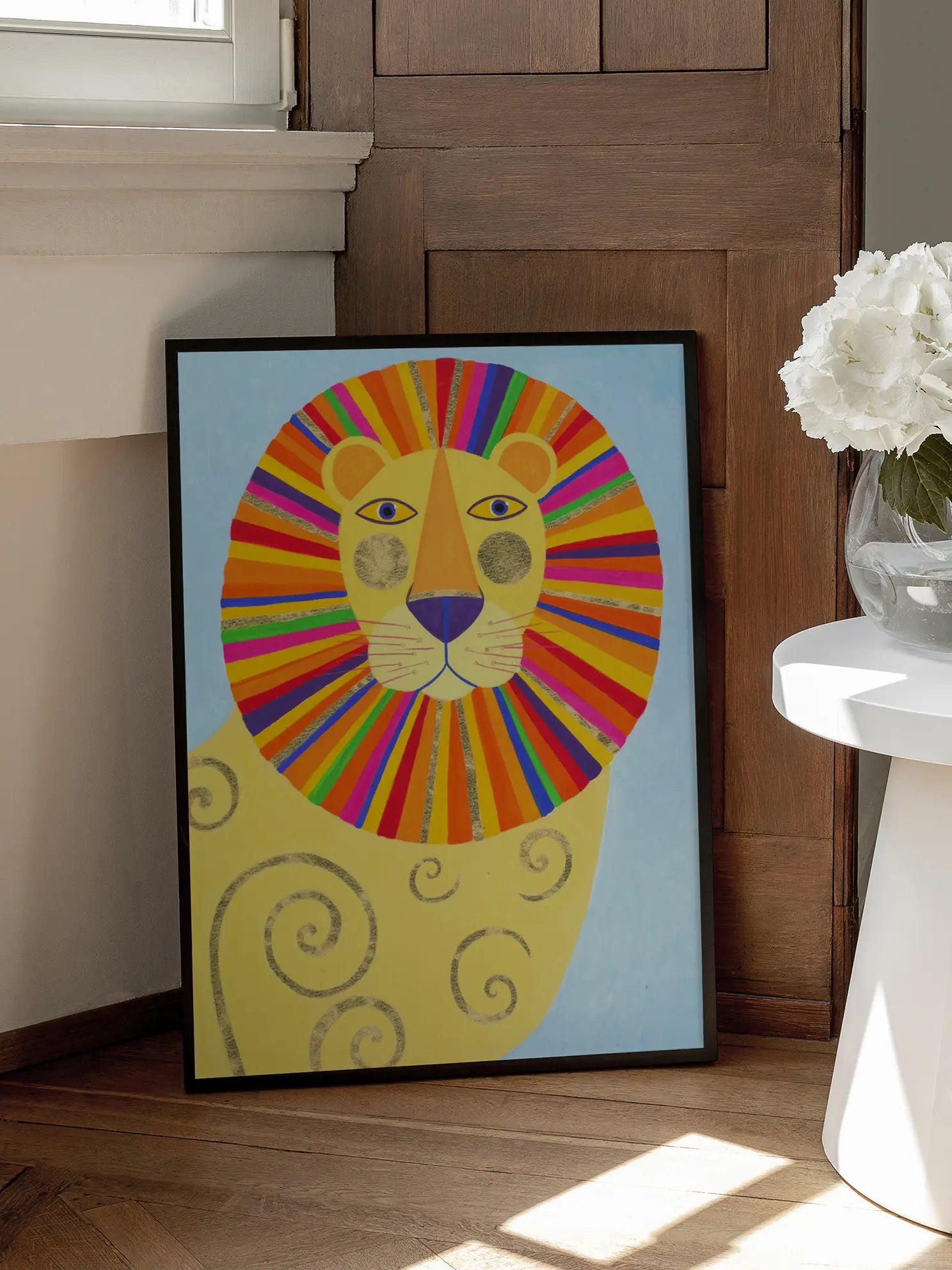 Colorful Lion Poster