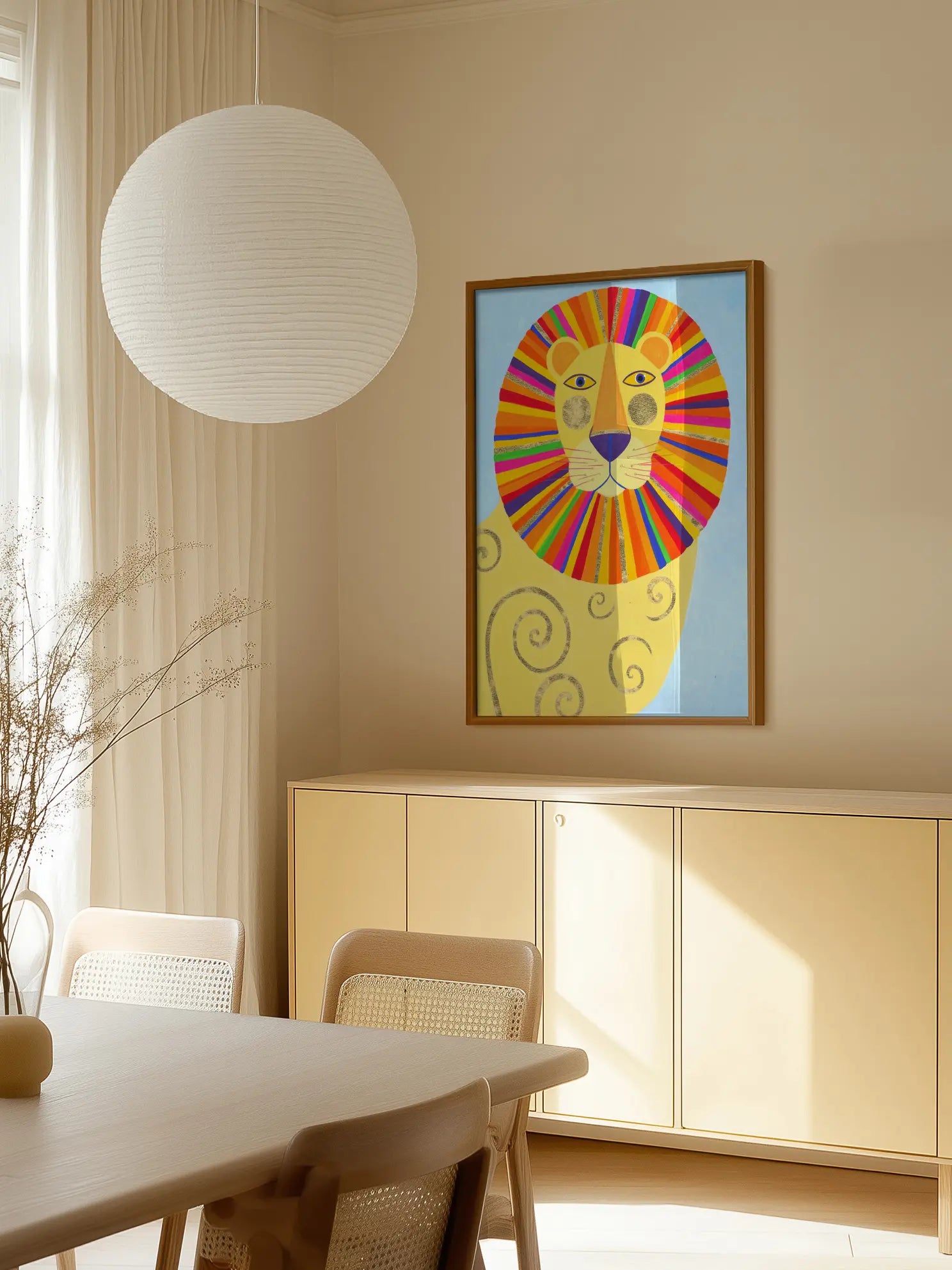 Colorful Lion Poster