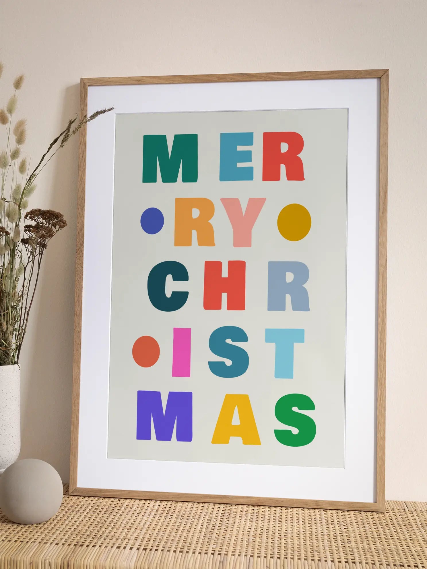Colorful Merry Christmas Poster