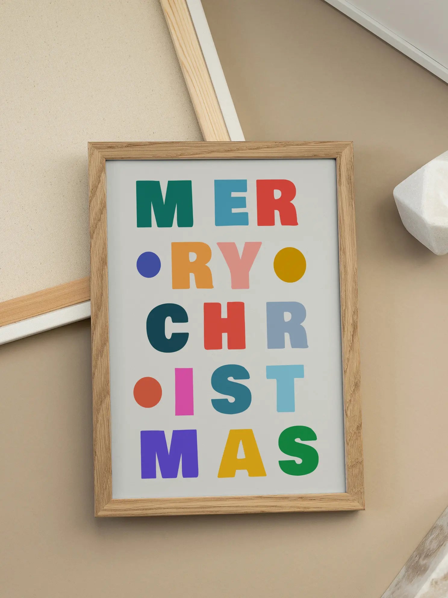 Colorful Merry Christmas Poster