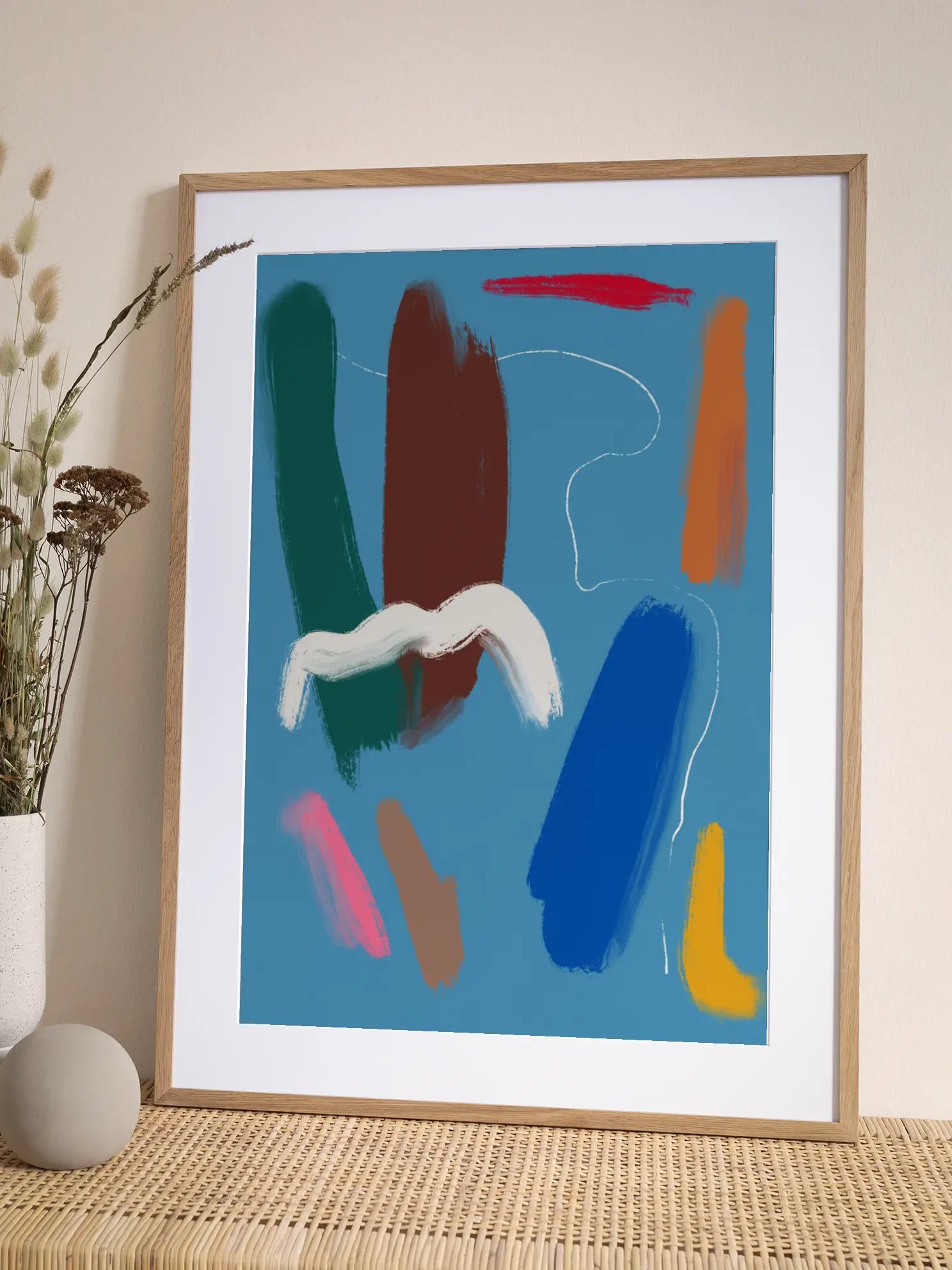 Colorful Paint Strokes Poster
