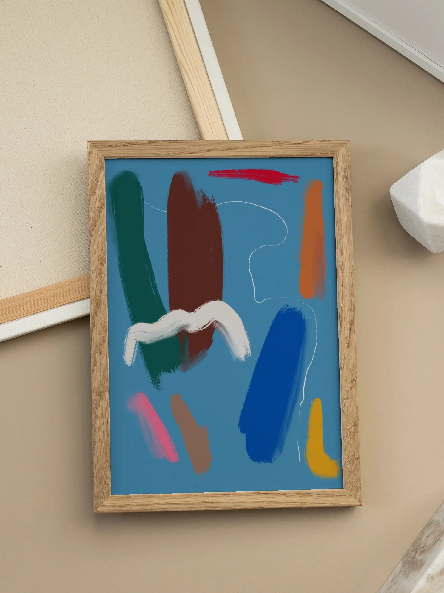 Colorful Paint Strokes Poster