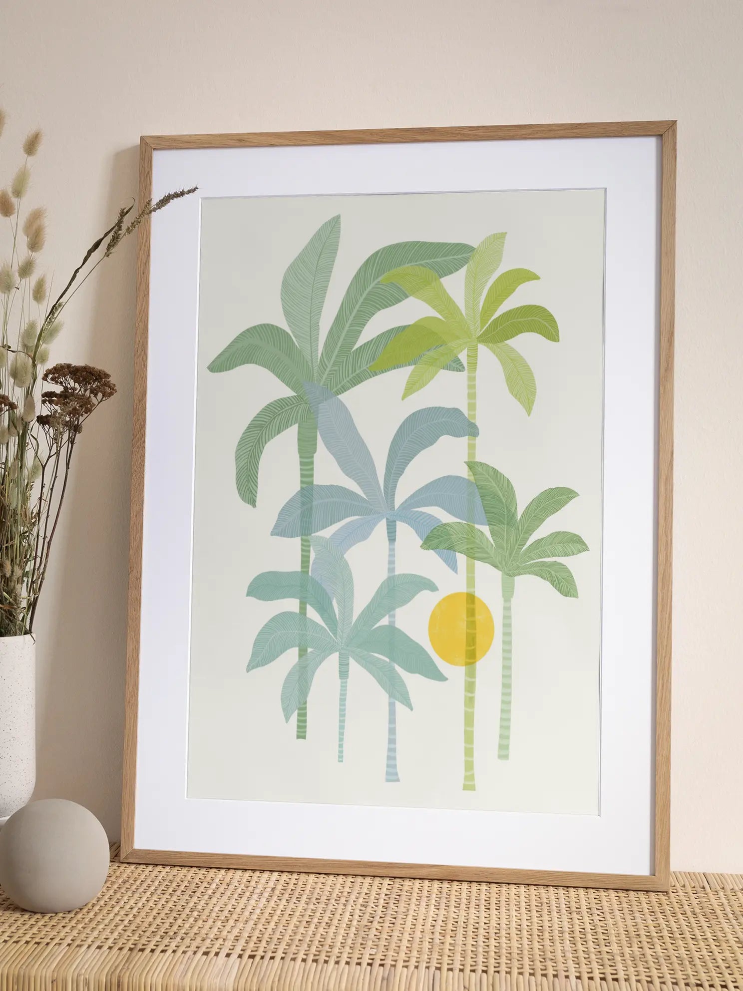 Colorful Palm Trees Poster