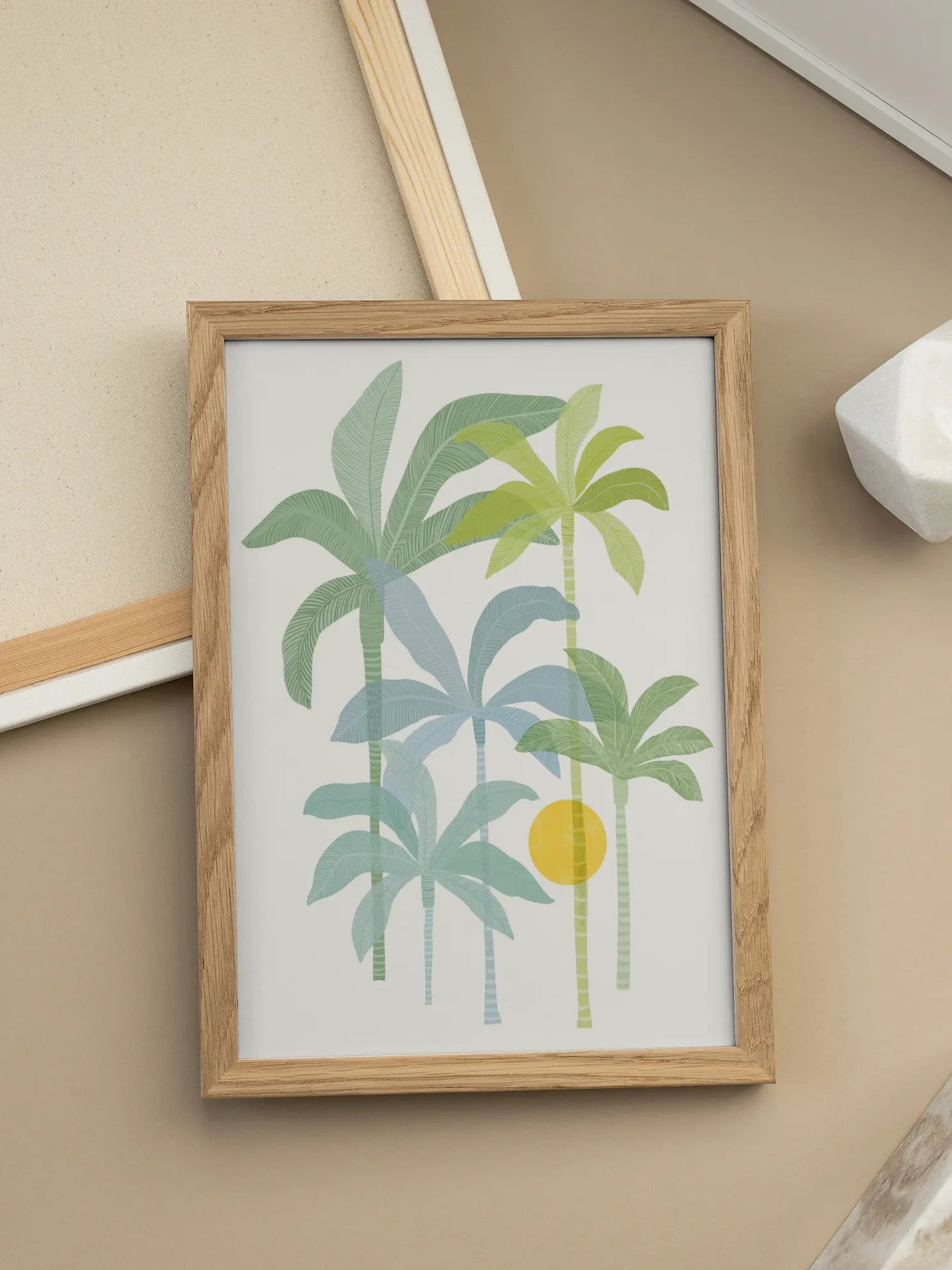Colorful Palm Trees Poster