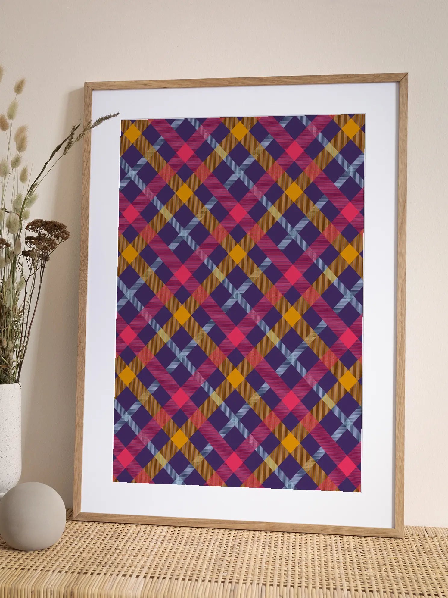 Colorful Plaid Poster