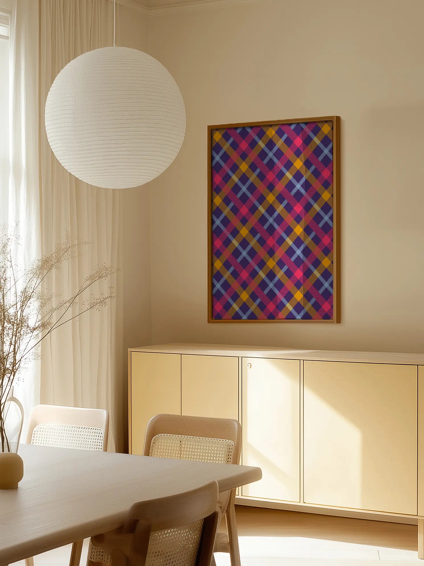 Colorful Plaid Poster