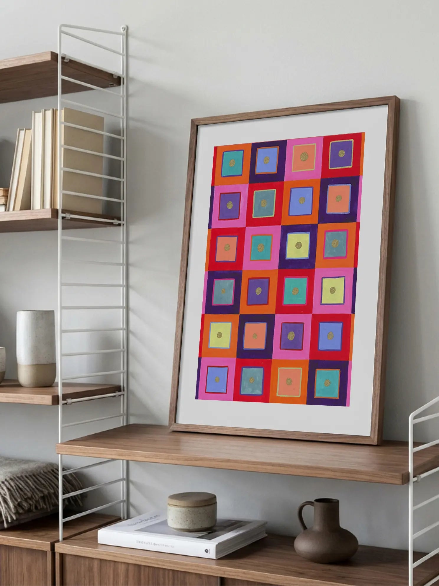 Colorful Square Pattern Poster