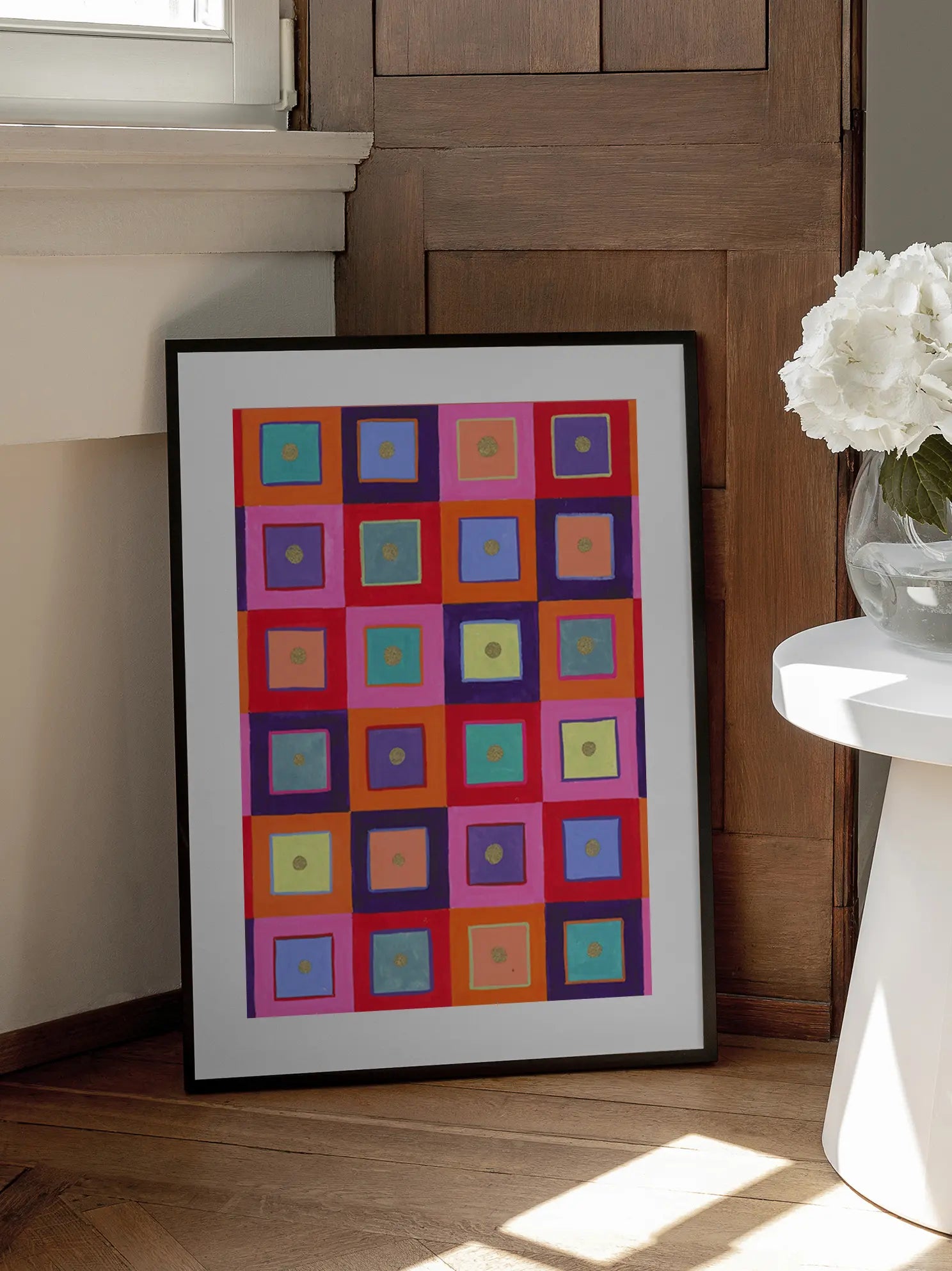Colorful Square Pattern Poster