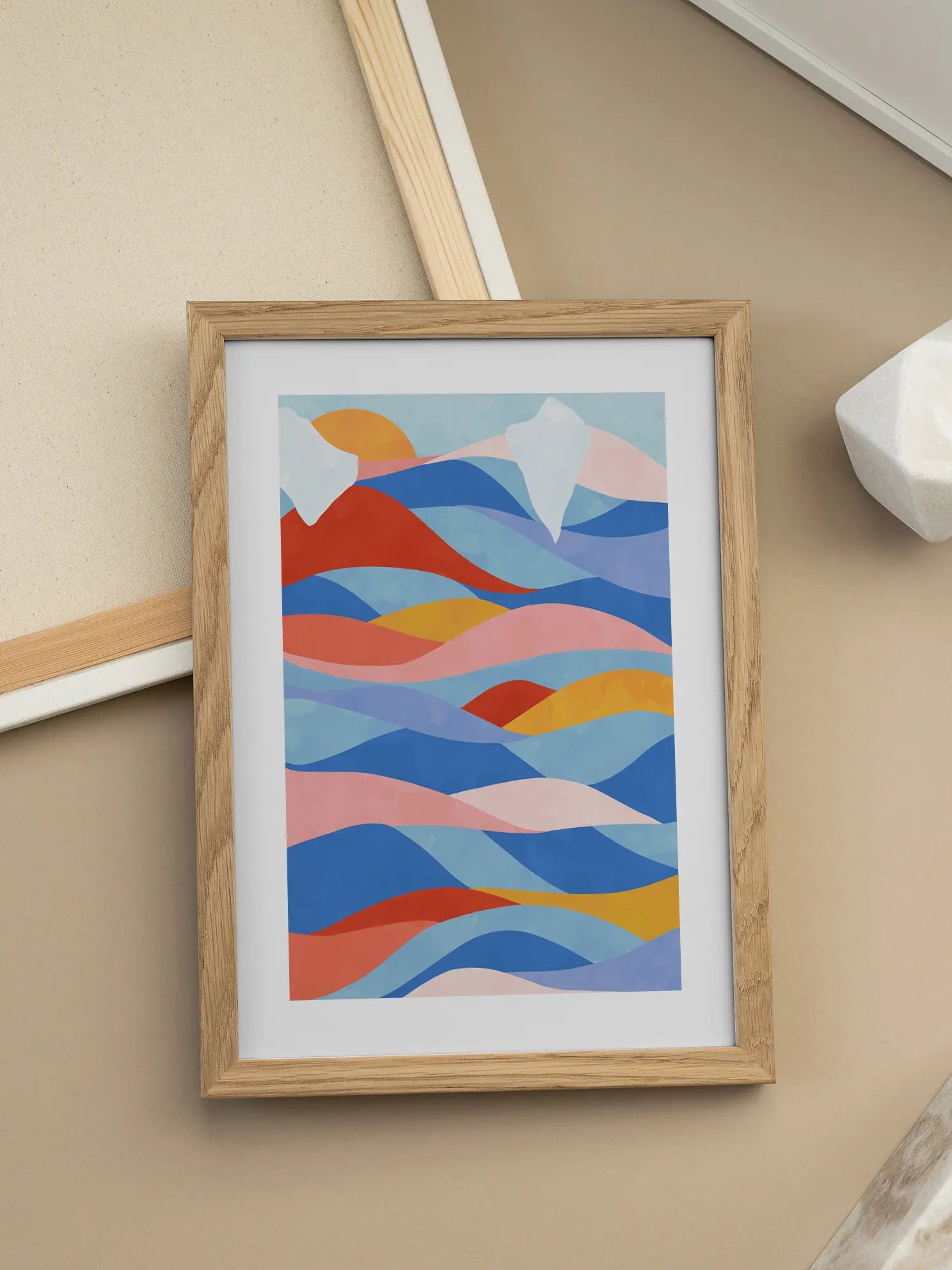 Colorful Waves Poster