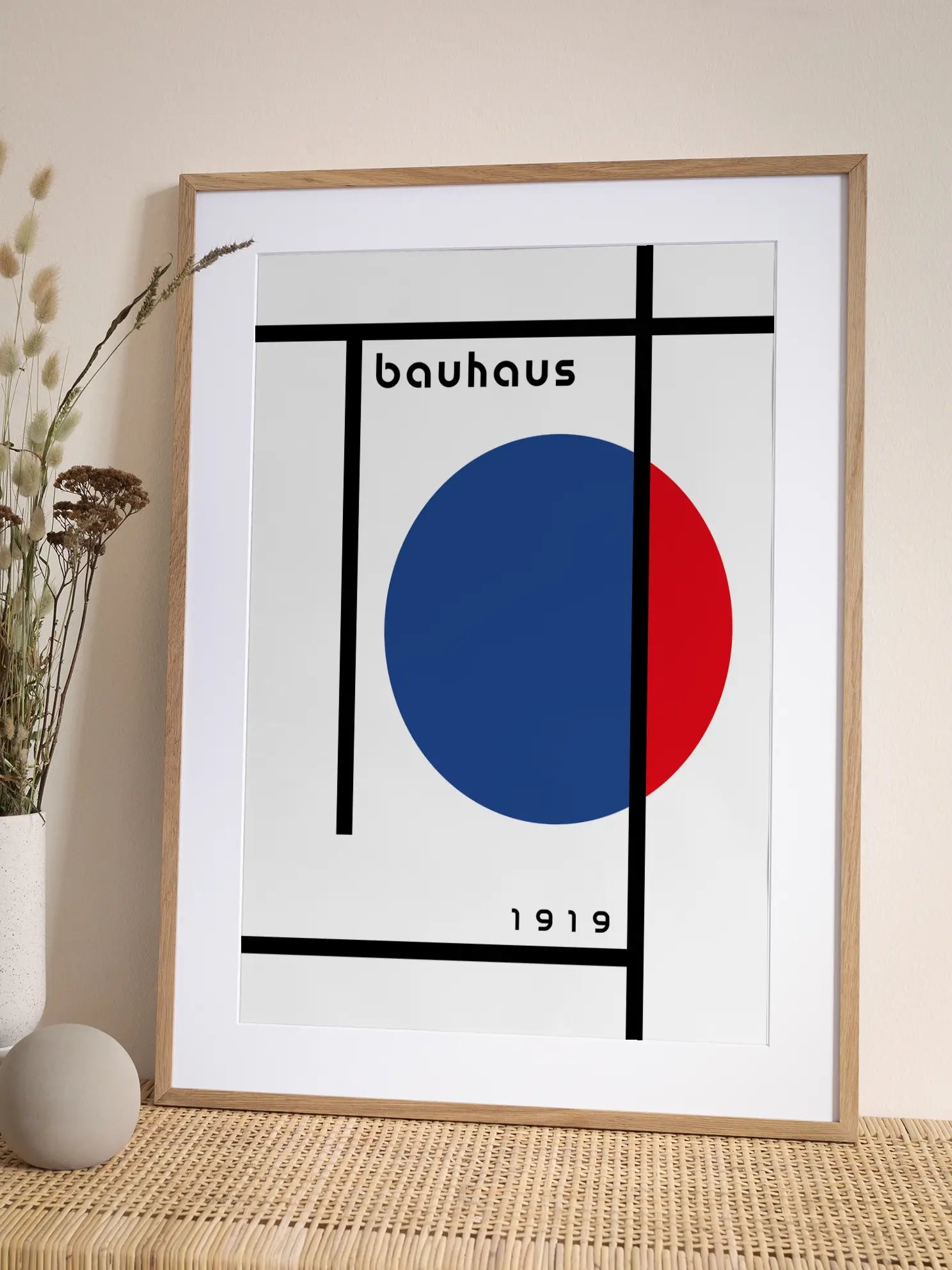 Contrast Blue — Bauhaus 1919 Poster
