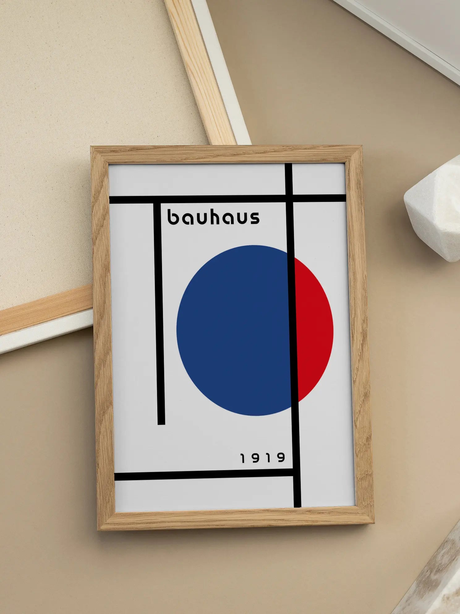 Contrast Blue — Bauhaus 1919 Poster