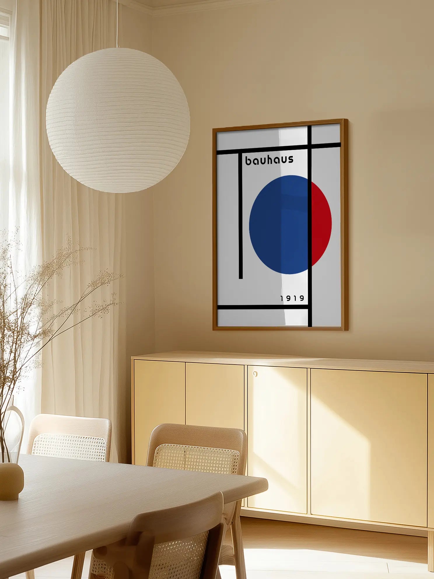 Contrast Blue — Bauhaus 1919 Poster