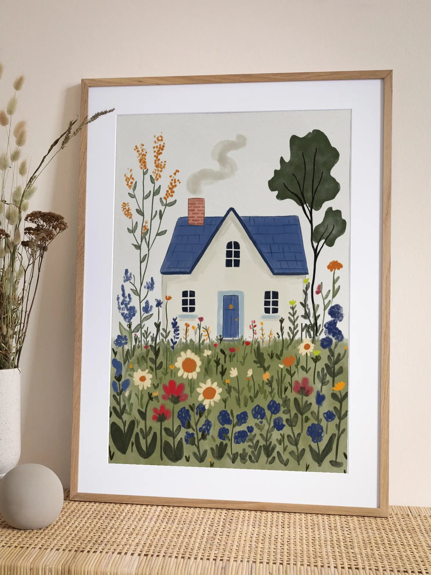 Cozy Blue Cottage Poster