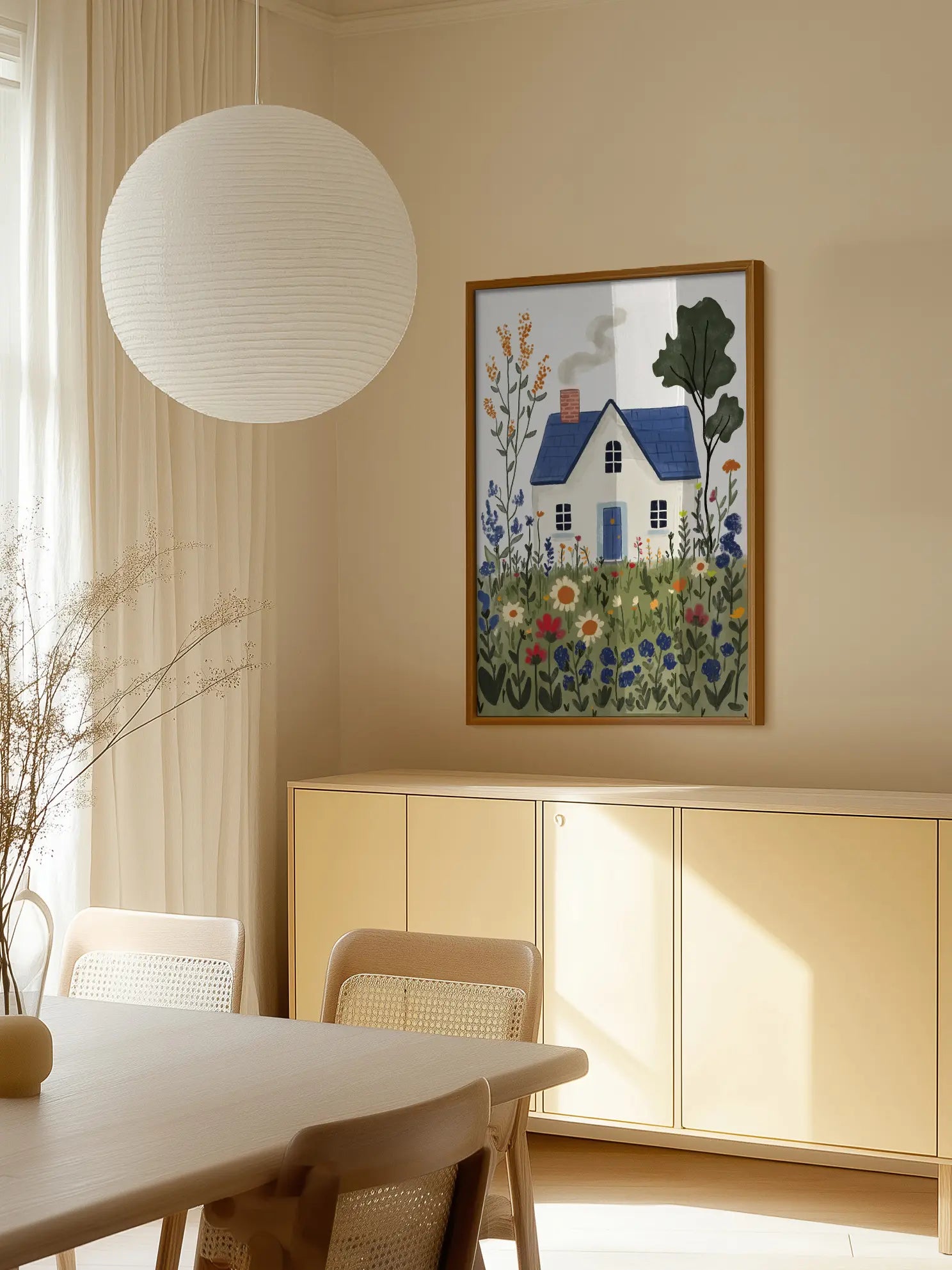 Cozy Blue Cottage Poster