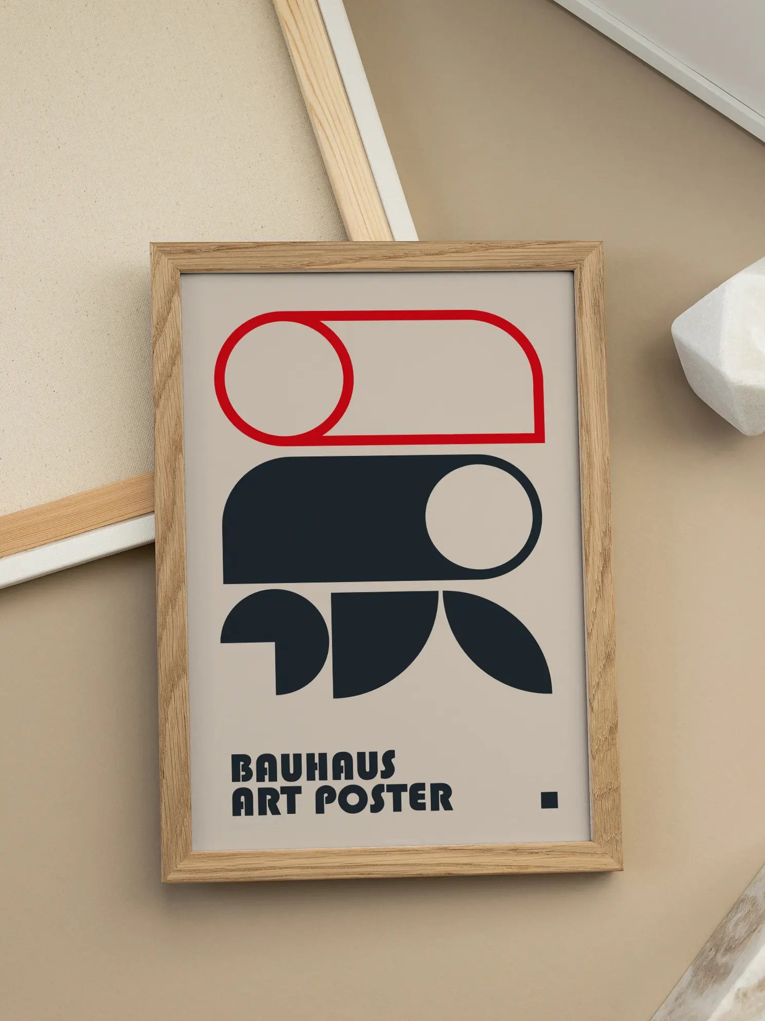 Crimson Arcs — Bauhaus 1923 Poster