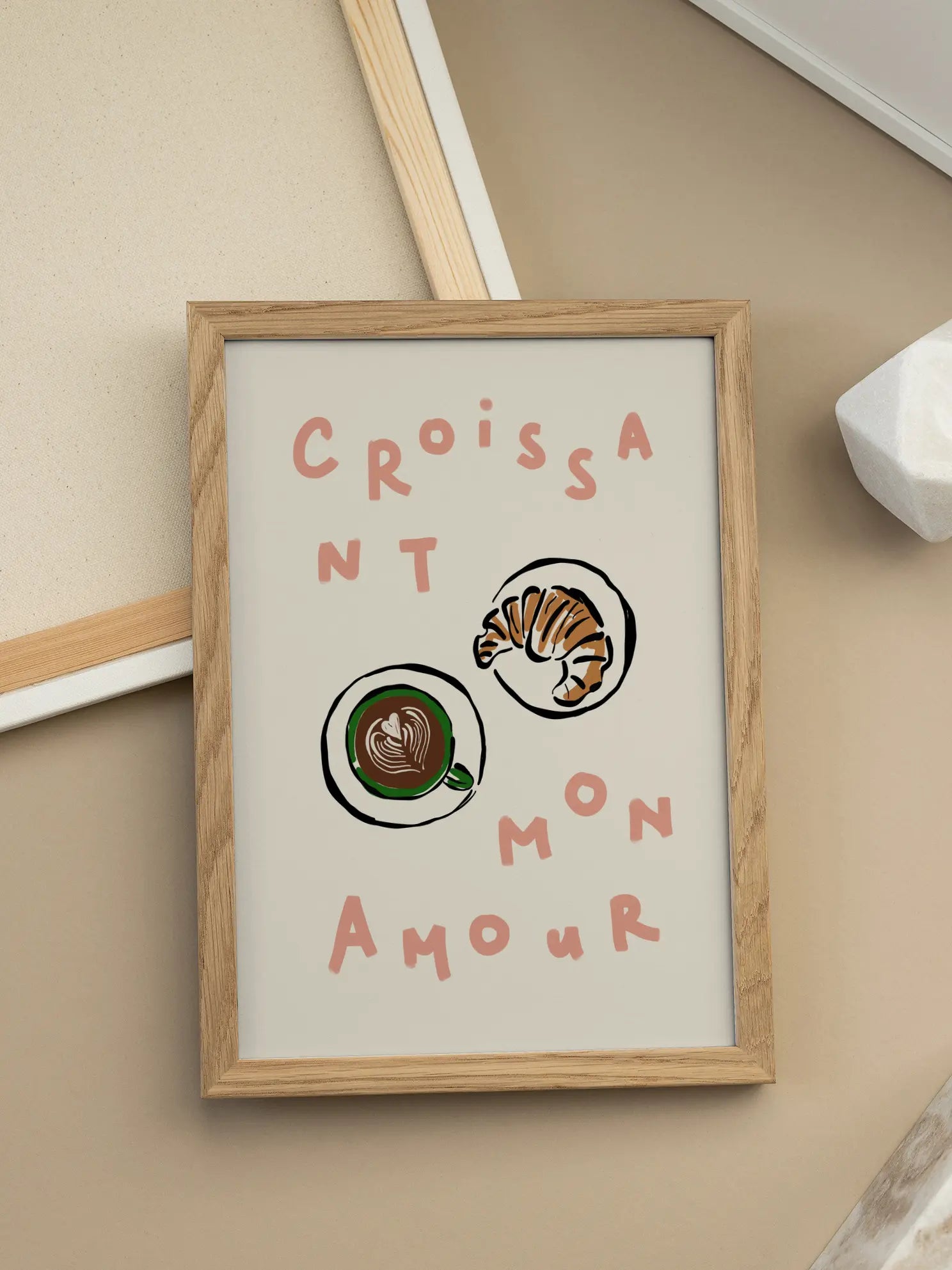 Croissant Mon Amour Poster