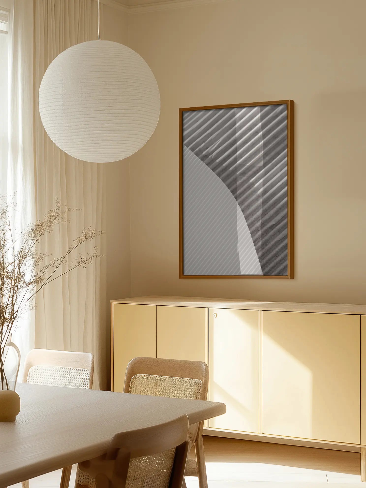 Curved Stripes Poster