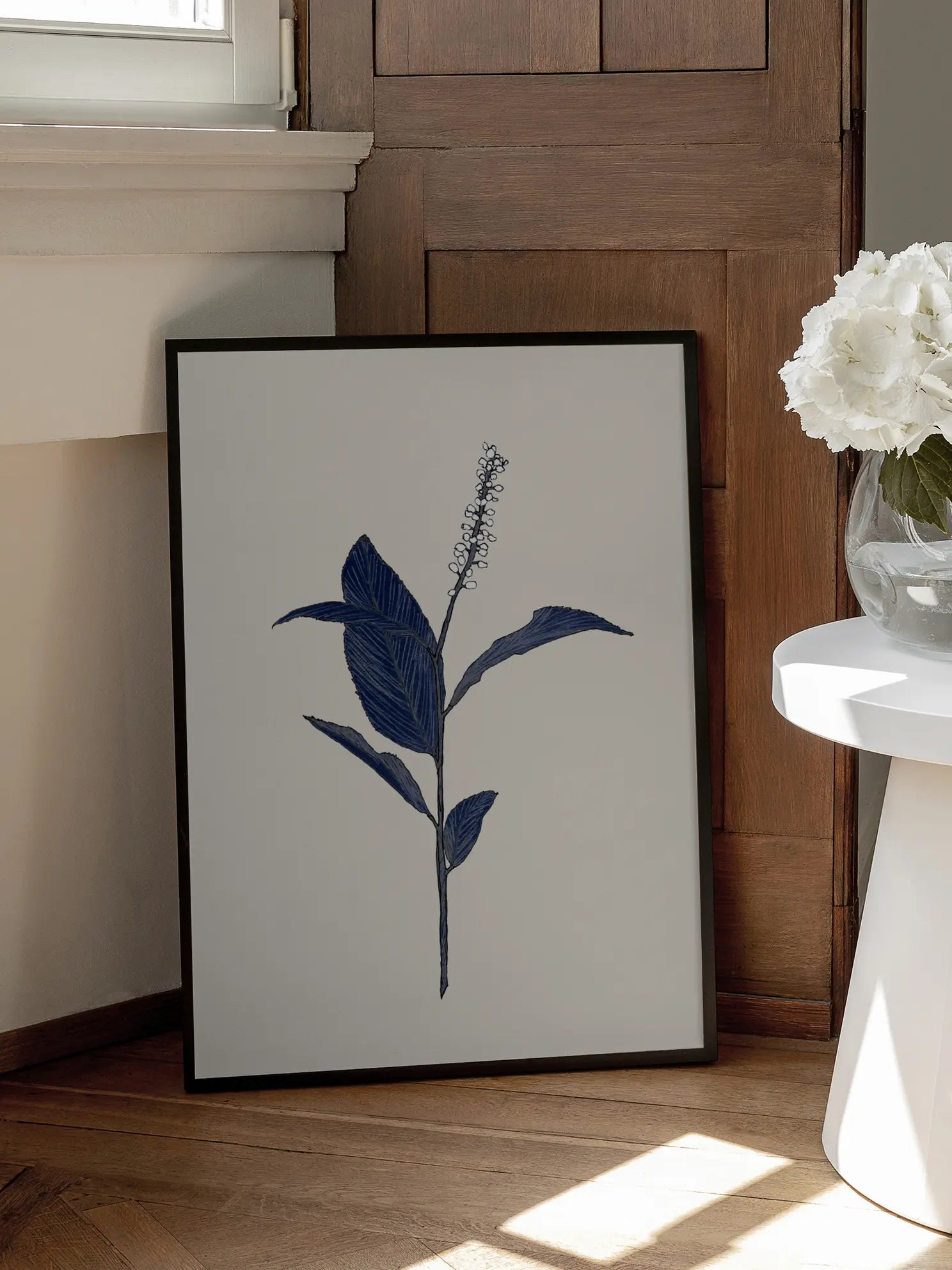 Dark Blue Botanical Poster