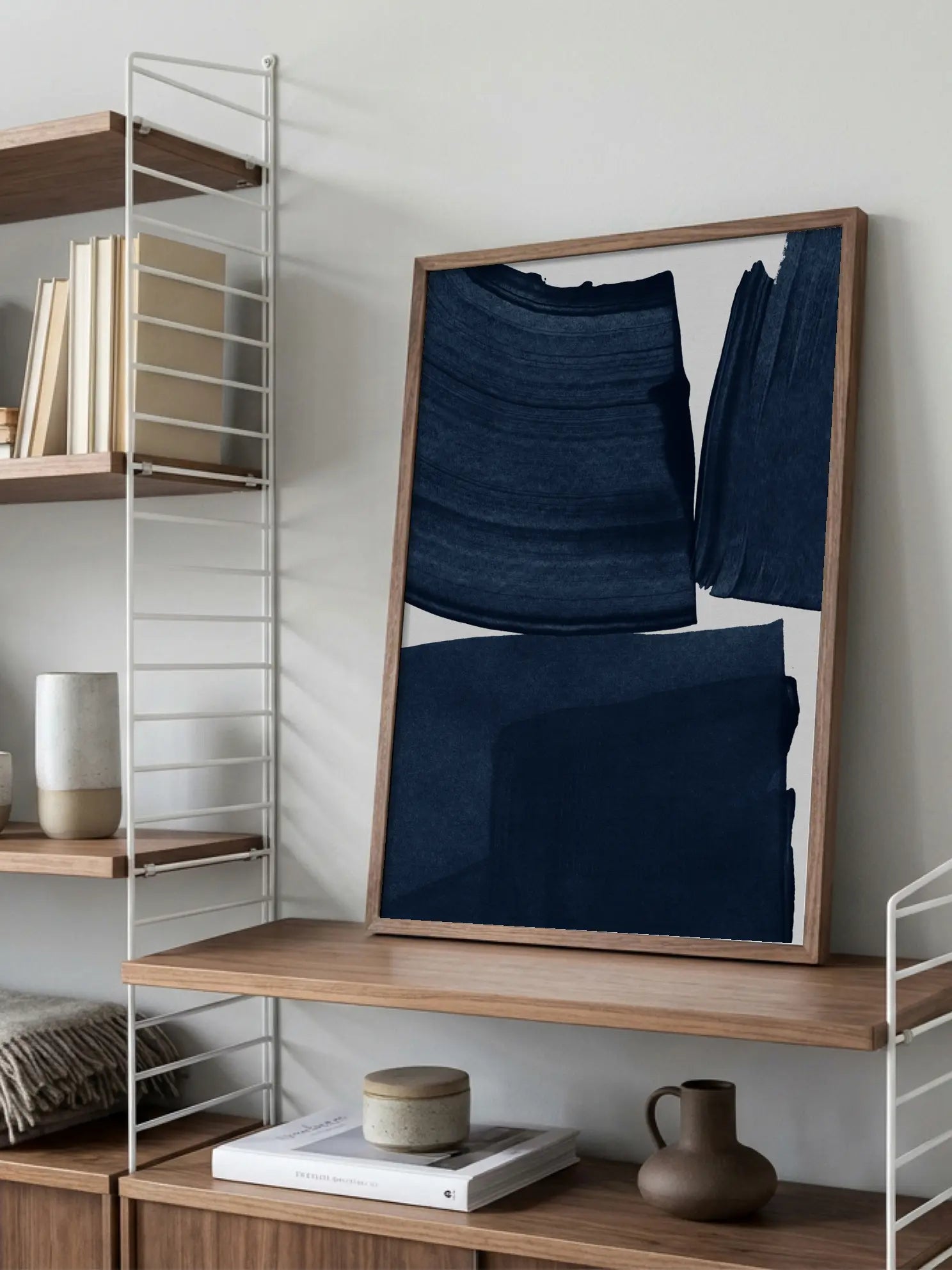Dark Blue Strokes No1 Poster