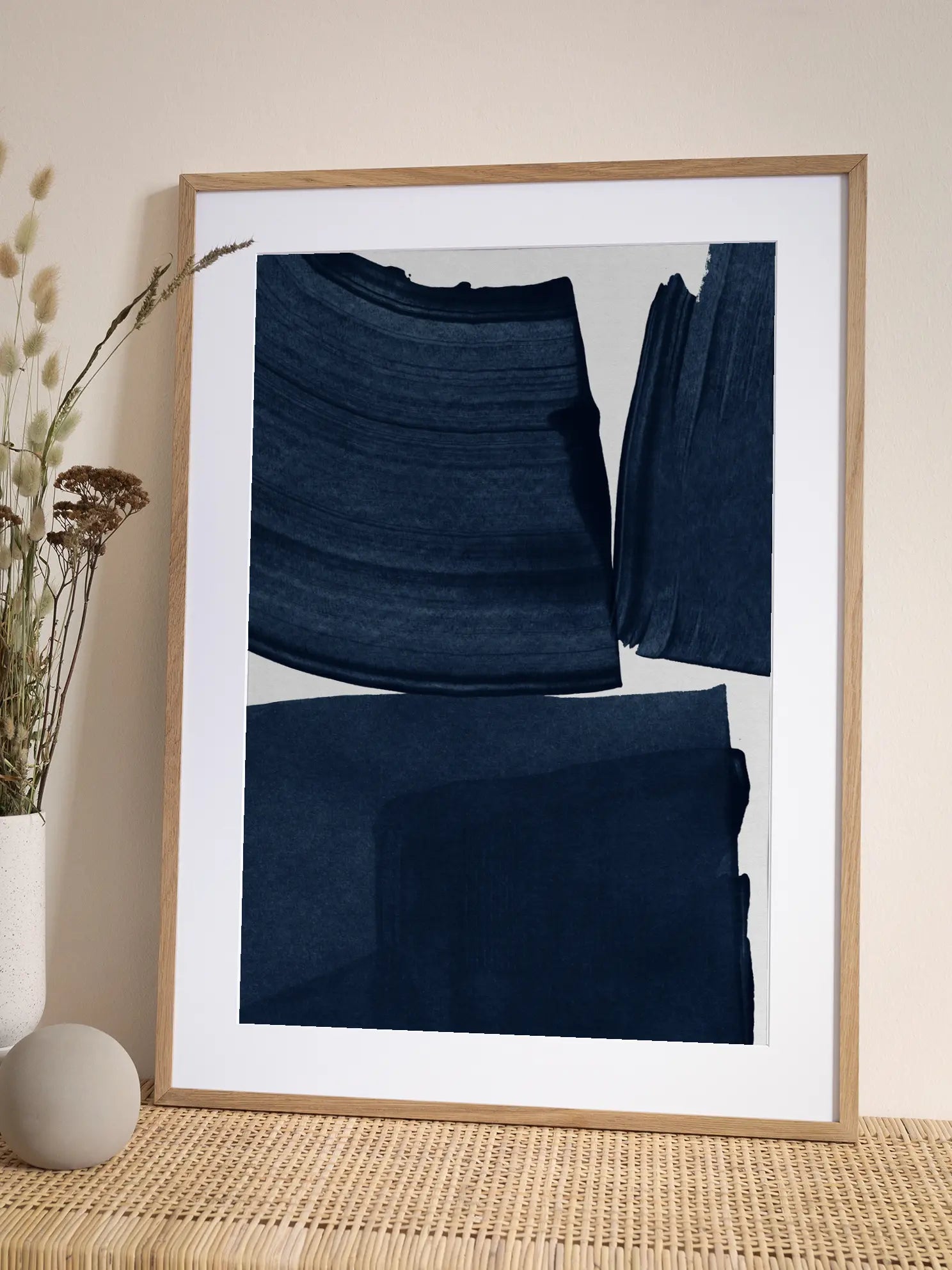 Dark Blue Strokes No1 Poster