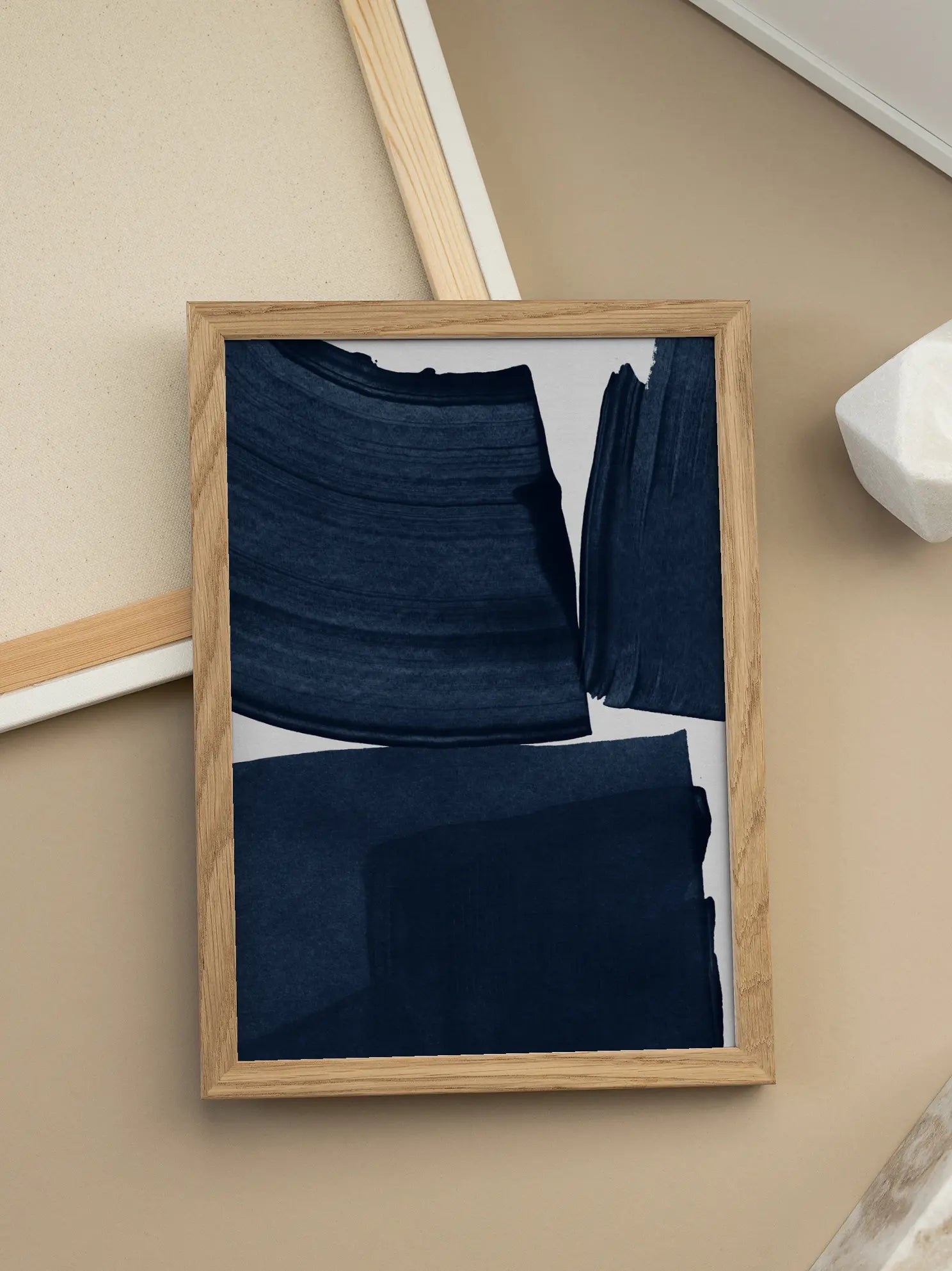 Dark Blue Strokes No1 Poster